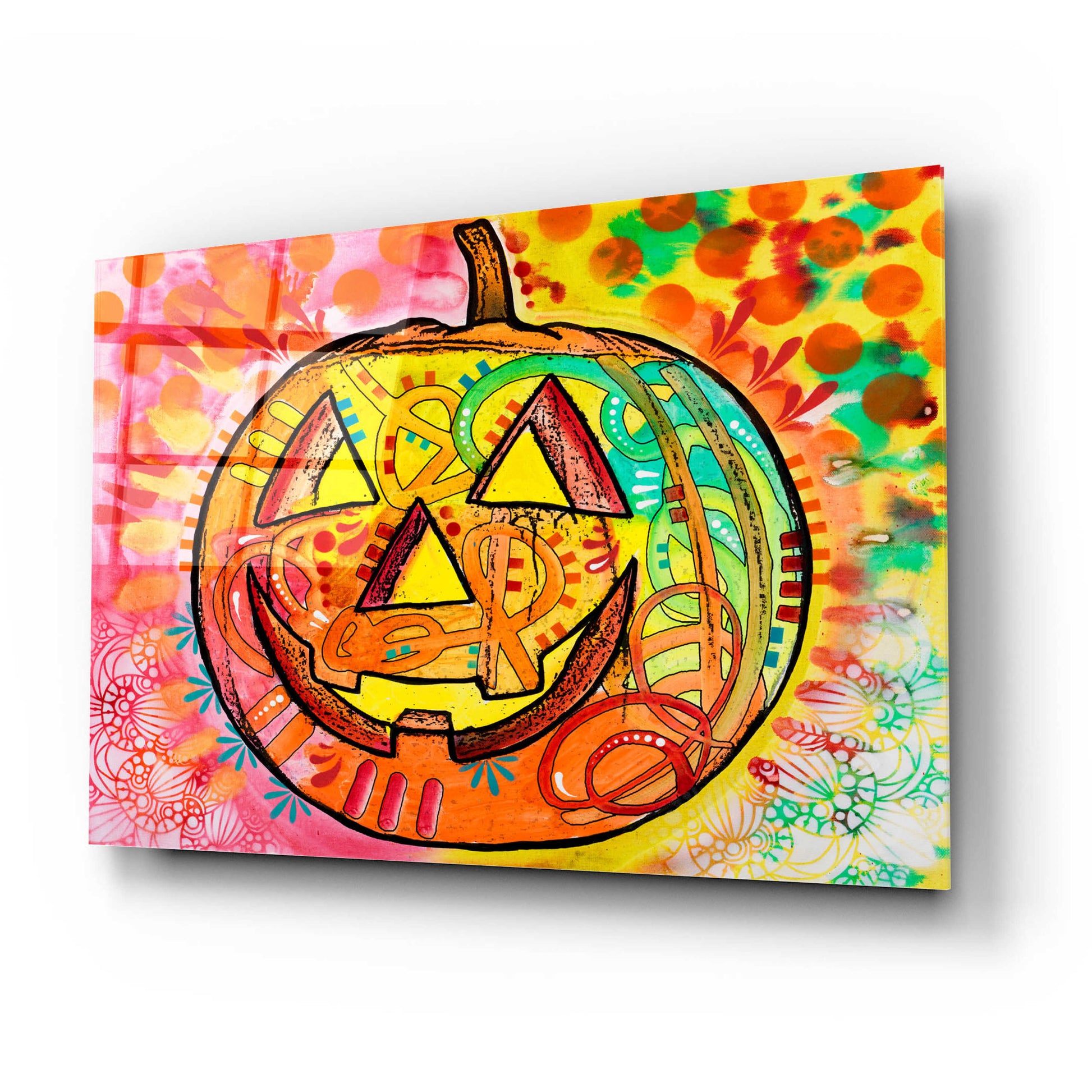 Epic Art 'Jack O Lantern' by Dean Russo, Acrylic Glass Wall Art,24x16