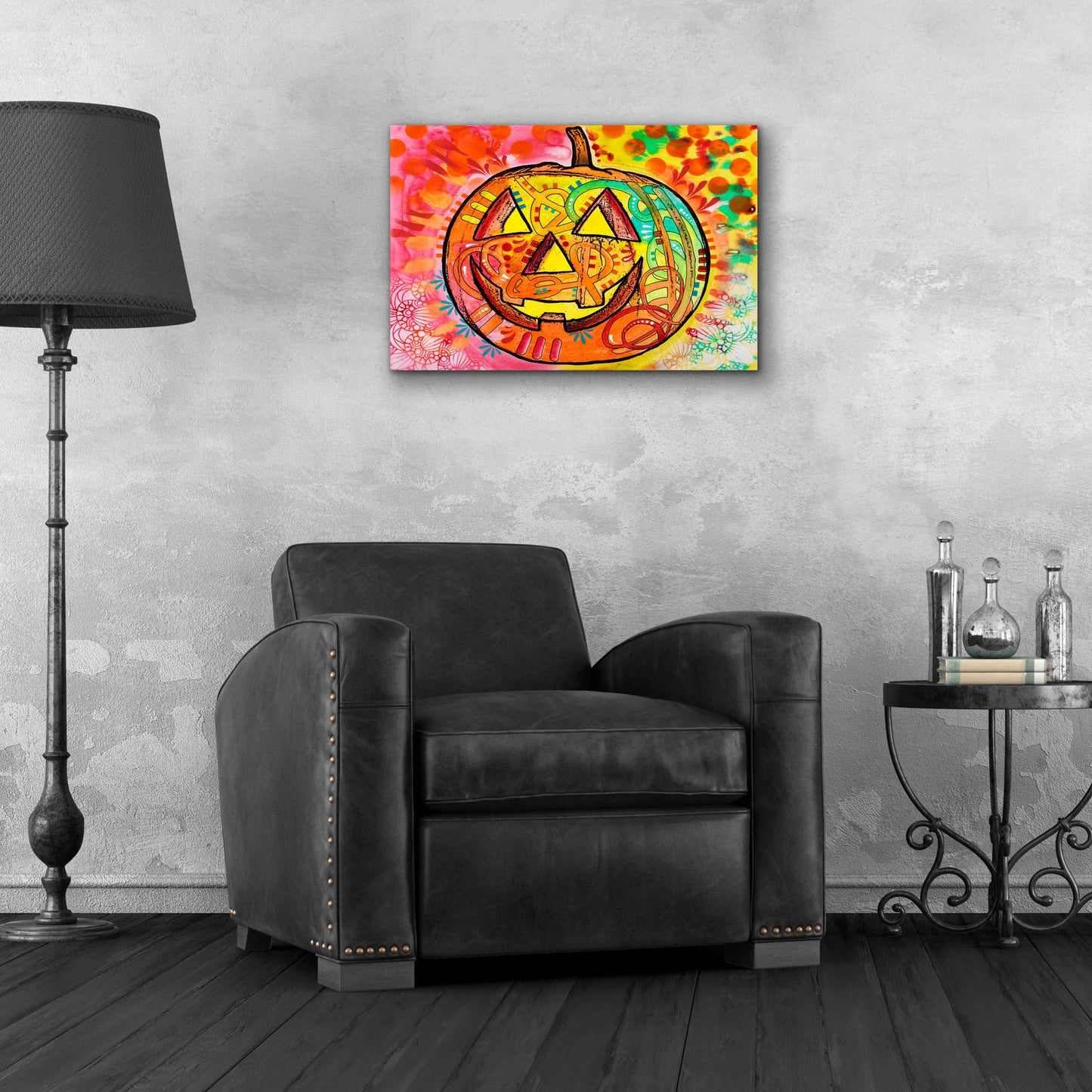 Epic Art 'Jack O Lantern' by Dean Russo, Acrylic Glass Wall Art,24x16