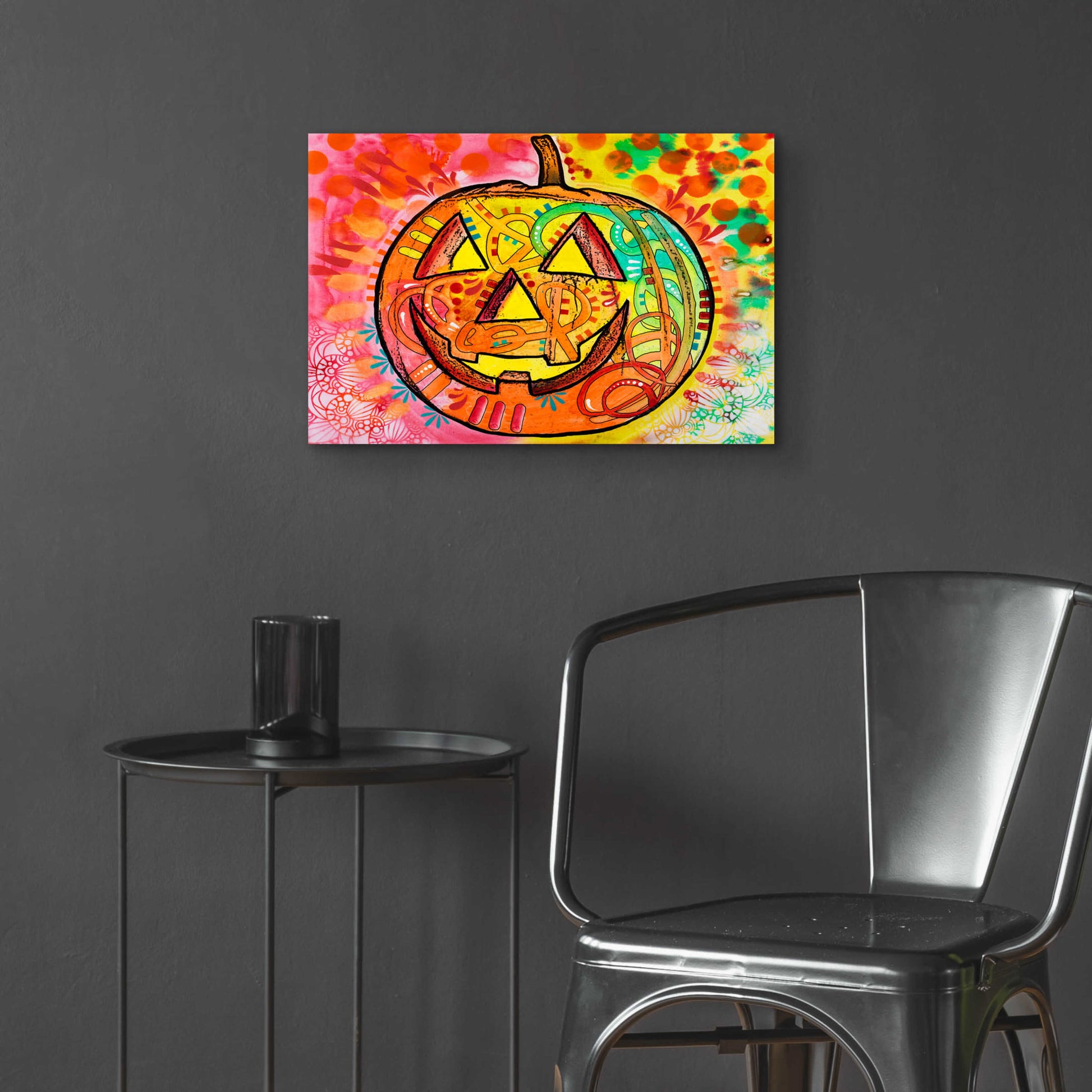 Epic Art 'Jack O Lantern' by Dean Russo, Acrylic Glass Wall Art,24x16