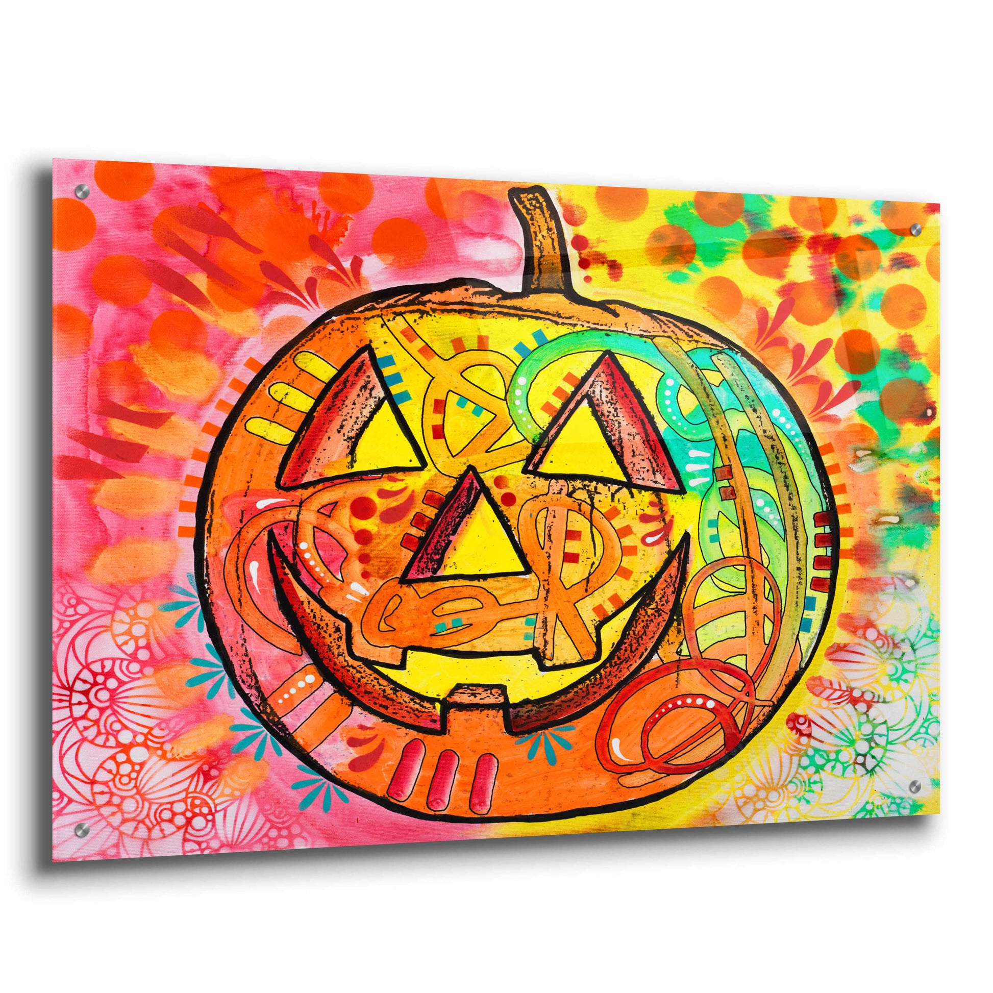 Epic Art 'Jack O Lantern' by Dean Russo, Acrylic Glass Wall Art,36x24