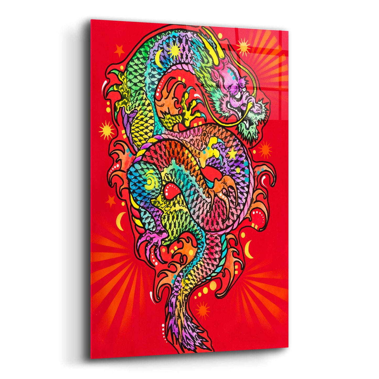 Epic Art 'Red Dragon' by Dean Russo, Acrylic Glass Wall Art,12x16