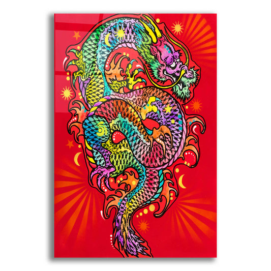 Epic Art 'Red Dragon' by Dean Russo, Acrylic Glass Wall Art