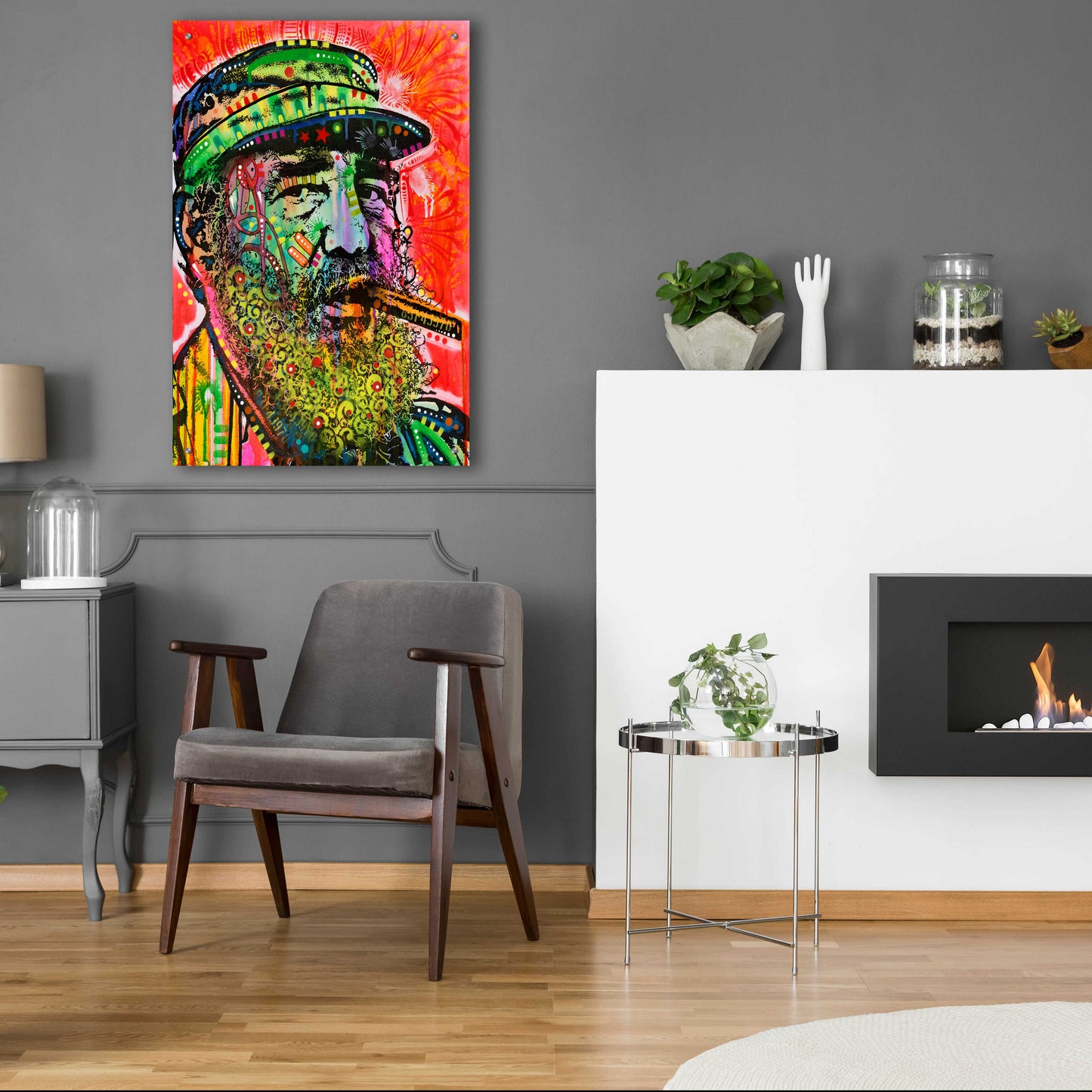 Epic Art 'Castro' by Dean Russo, Acrylic Glass Wall Art,24x36