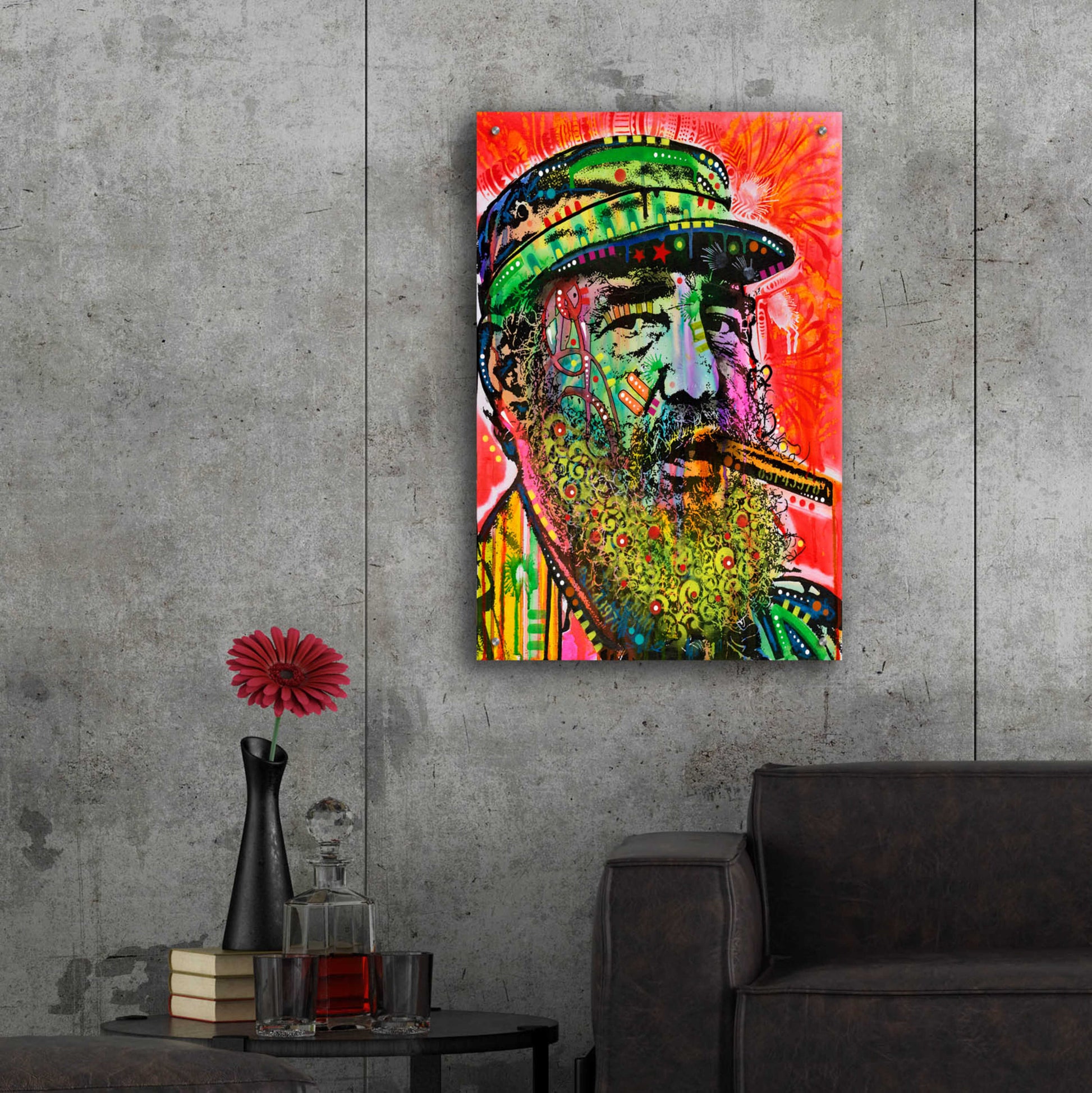 Epic Art 'Castro' by Dean Russo, Acrylic Glass Wall Art,24x36