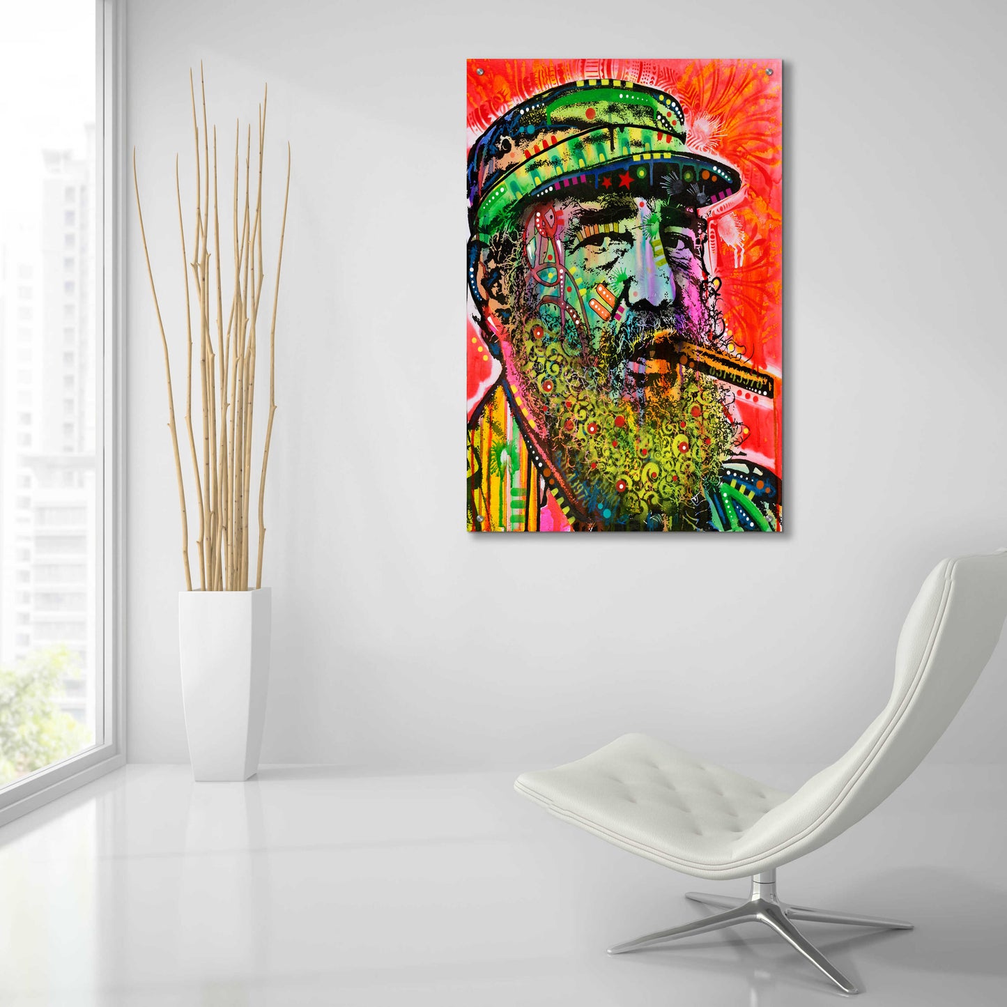 Epic Art 'Castro' by Dean Russo, Acrylic Glass Wall Art,24x36