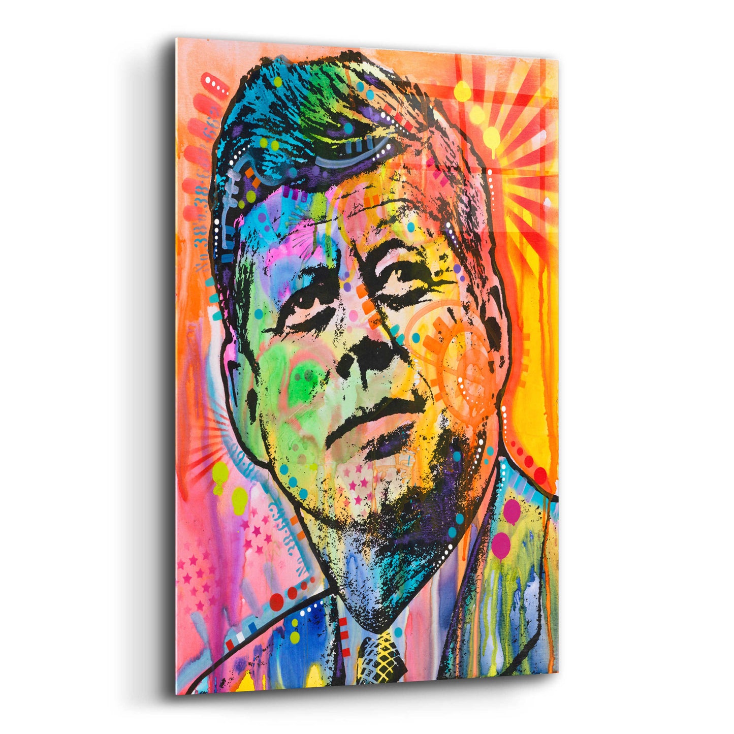 Epic Art 'JFK' by Dean Russo, Acrylic Glass Wall Art,12x16