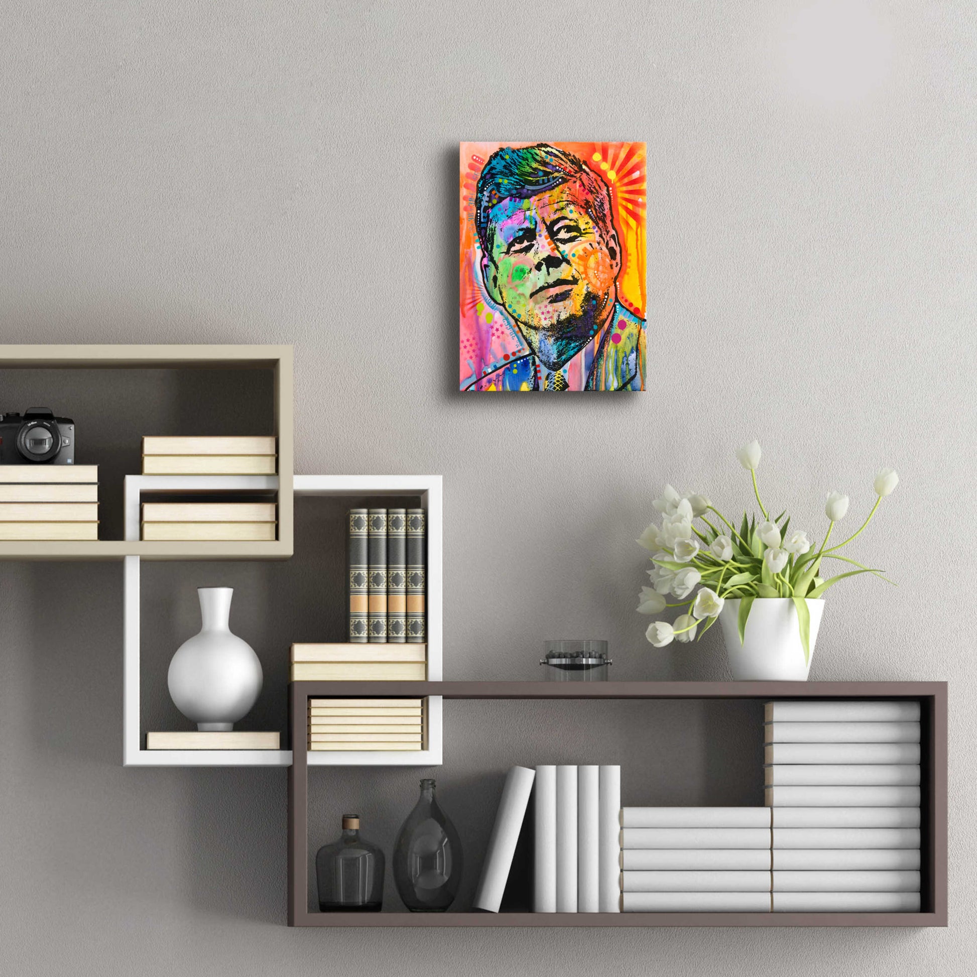 Epic Art 'JFK' by Dean Russo, Acrylic Glass Wall Art,12x16