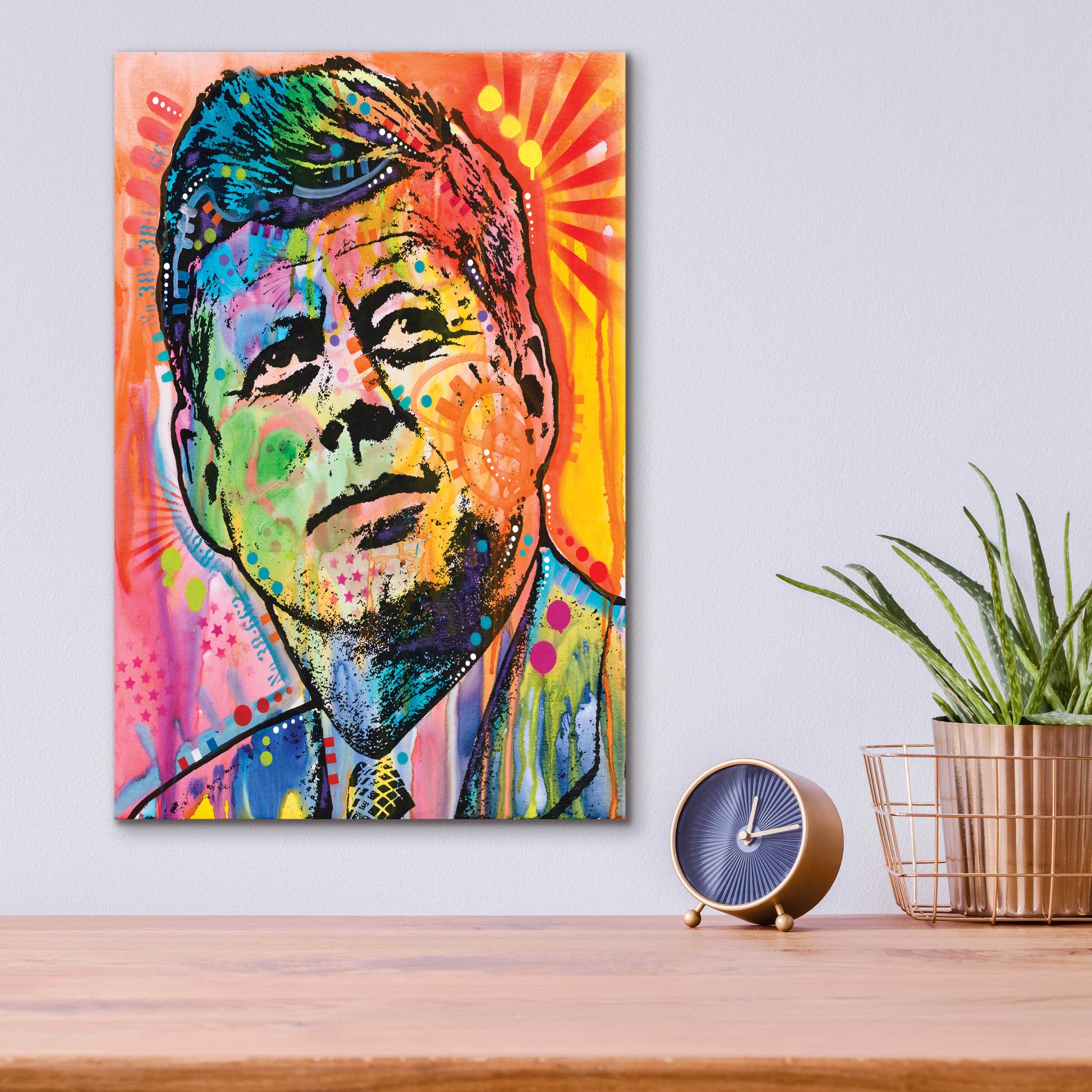 Epic Art 'JFK' by Dean Russo, Acrylic Glass Wall Art,12x16