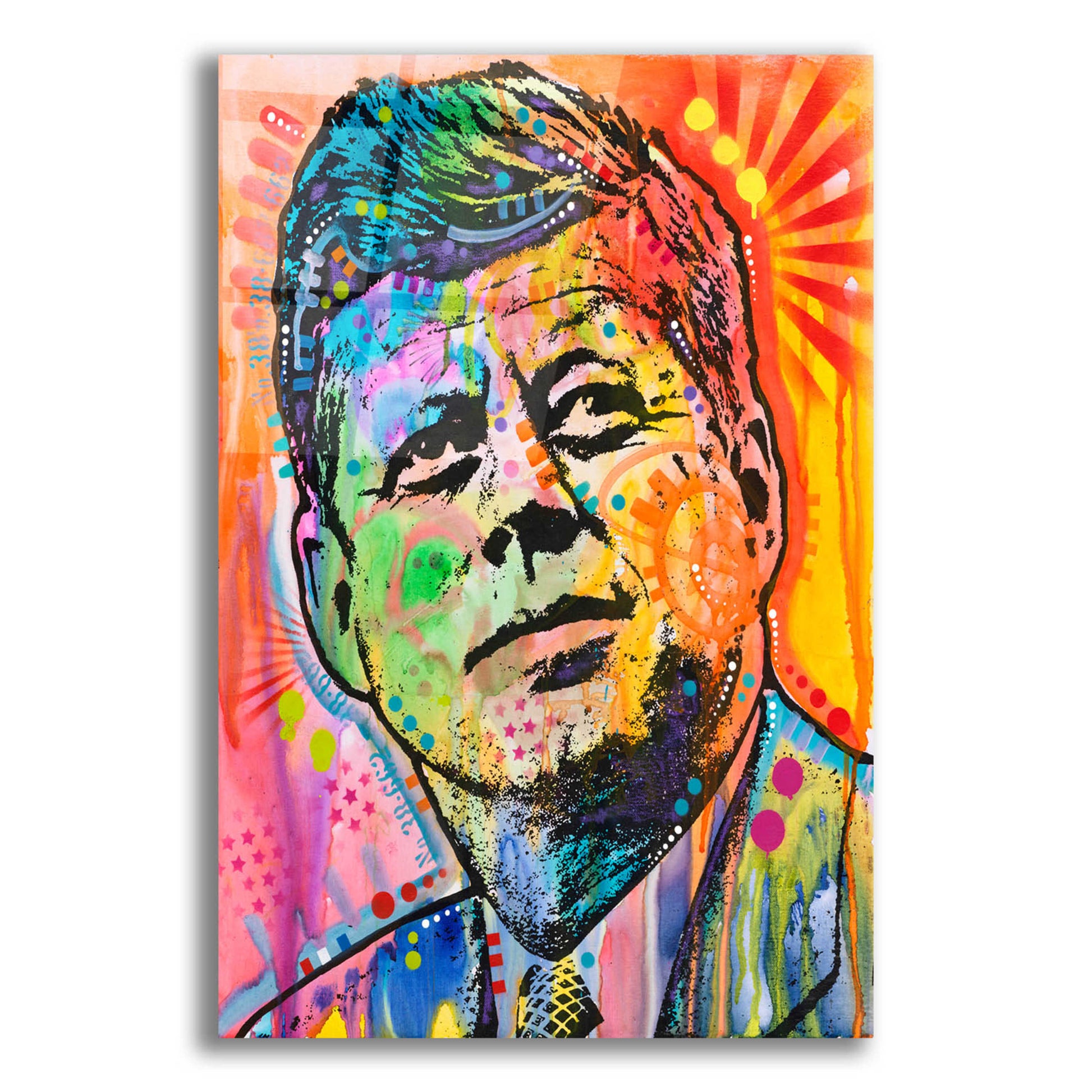 Epic Art 'JFK' by Dean Russo, Acrylic Glass Wall Art,12x16