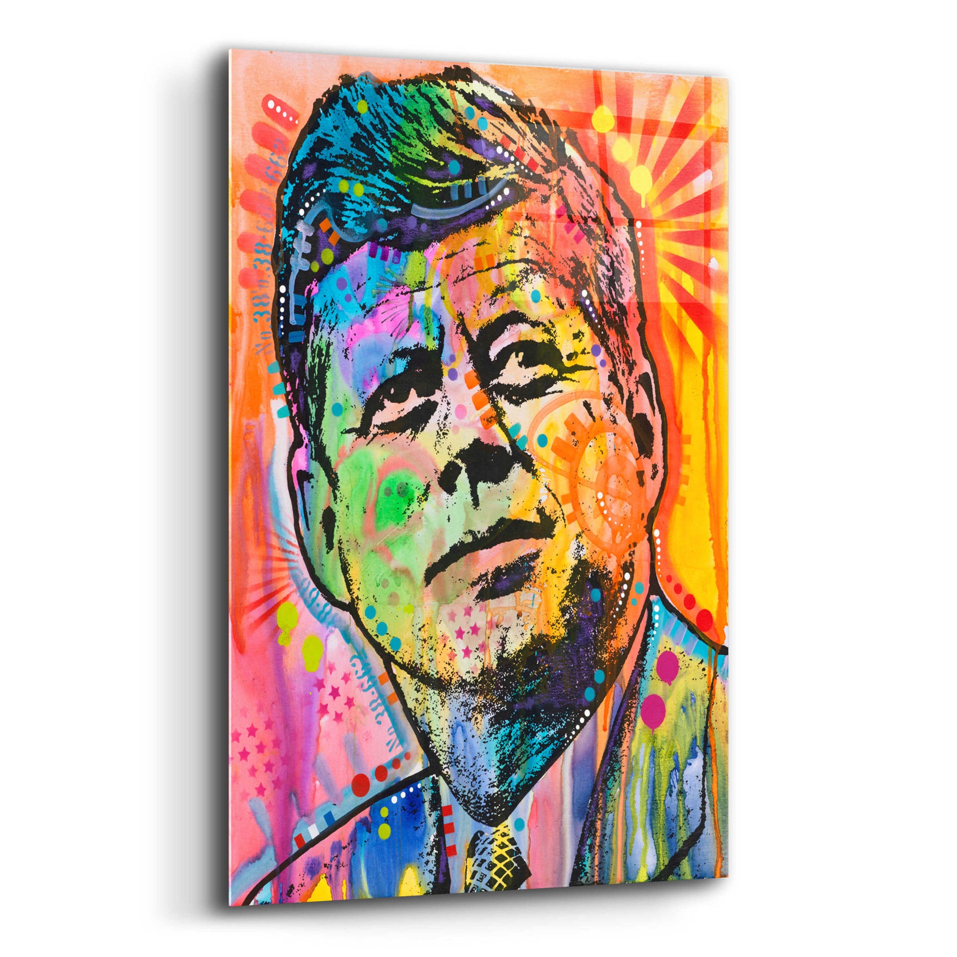 Epic Art 'JFK' by Dean Russo, Acrylic Glass Wall Art,16x24