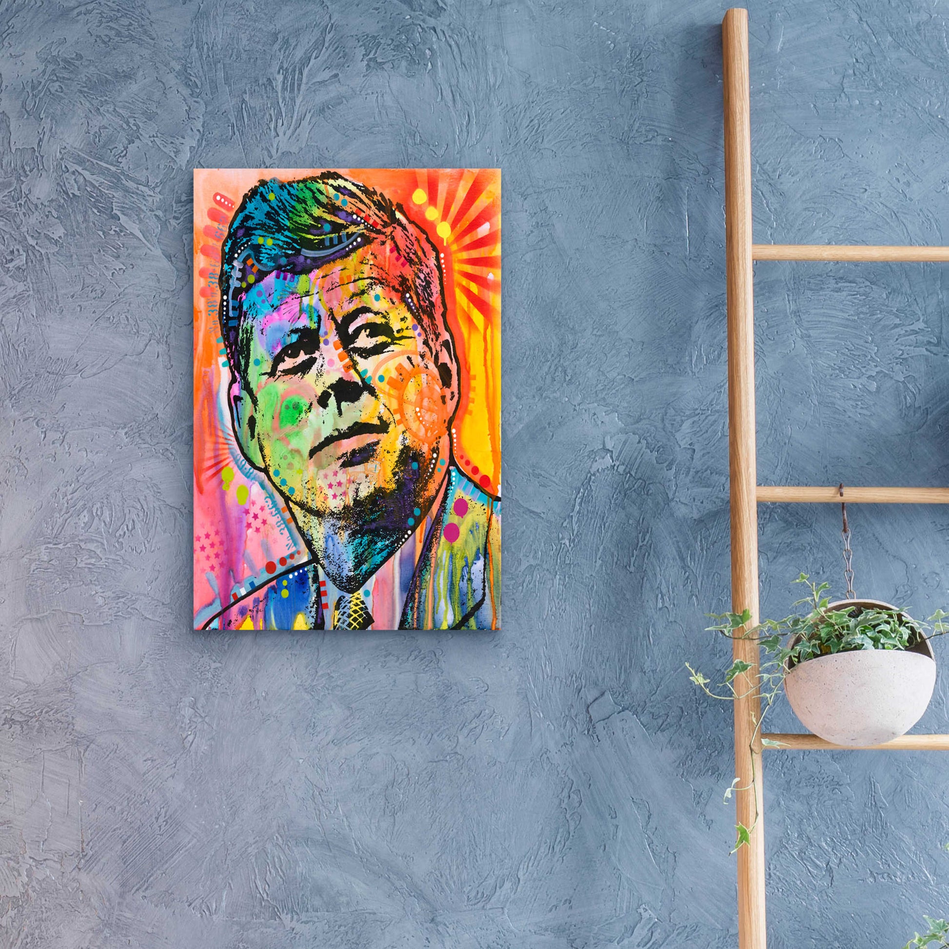 Epic Art 'JFK' by Dean Russo, Acrylic Glass Wall Art,16x24