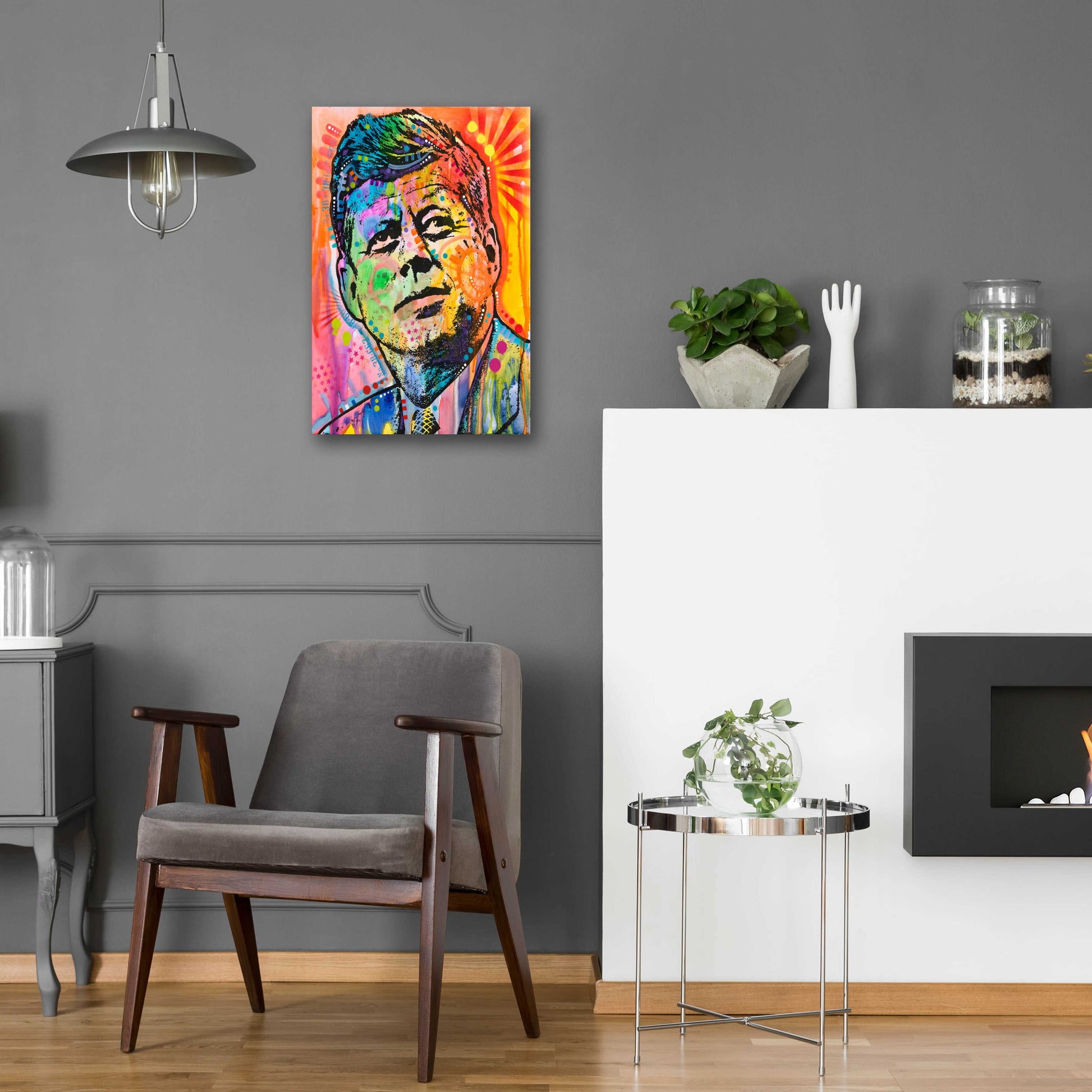 Epic Art 'JFK' by Dean Russo, Acrylic Glass Wall Art,16x24