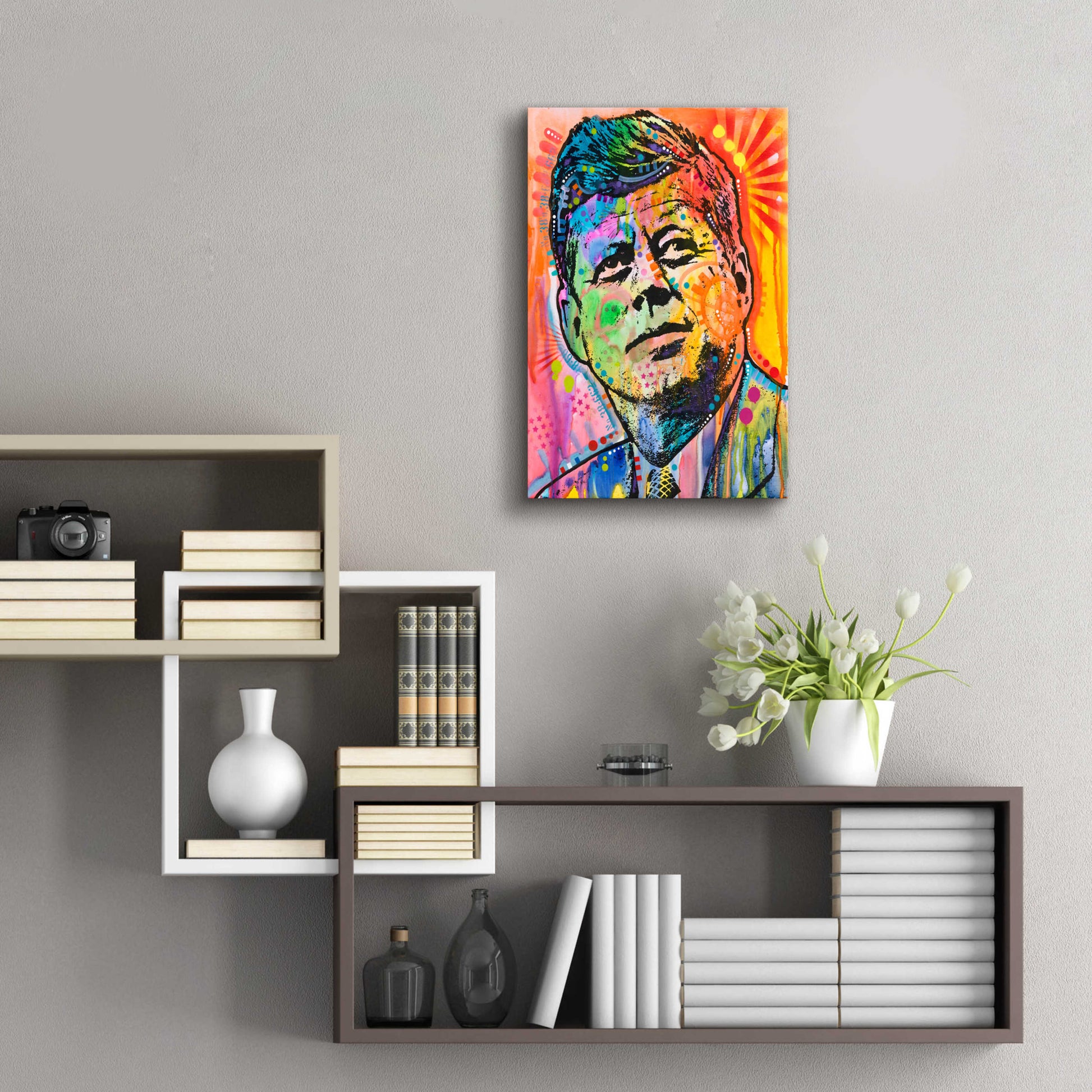 Epic Art 'JFK' by Dean Russo, Acrylic Glass Wall Art,16x24