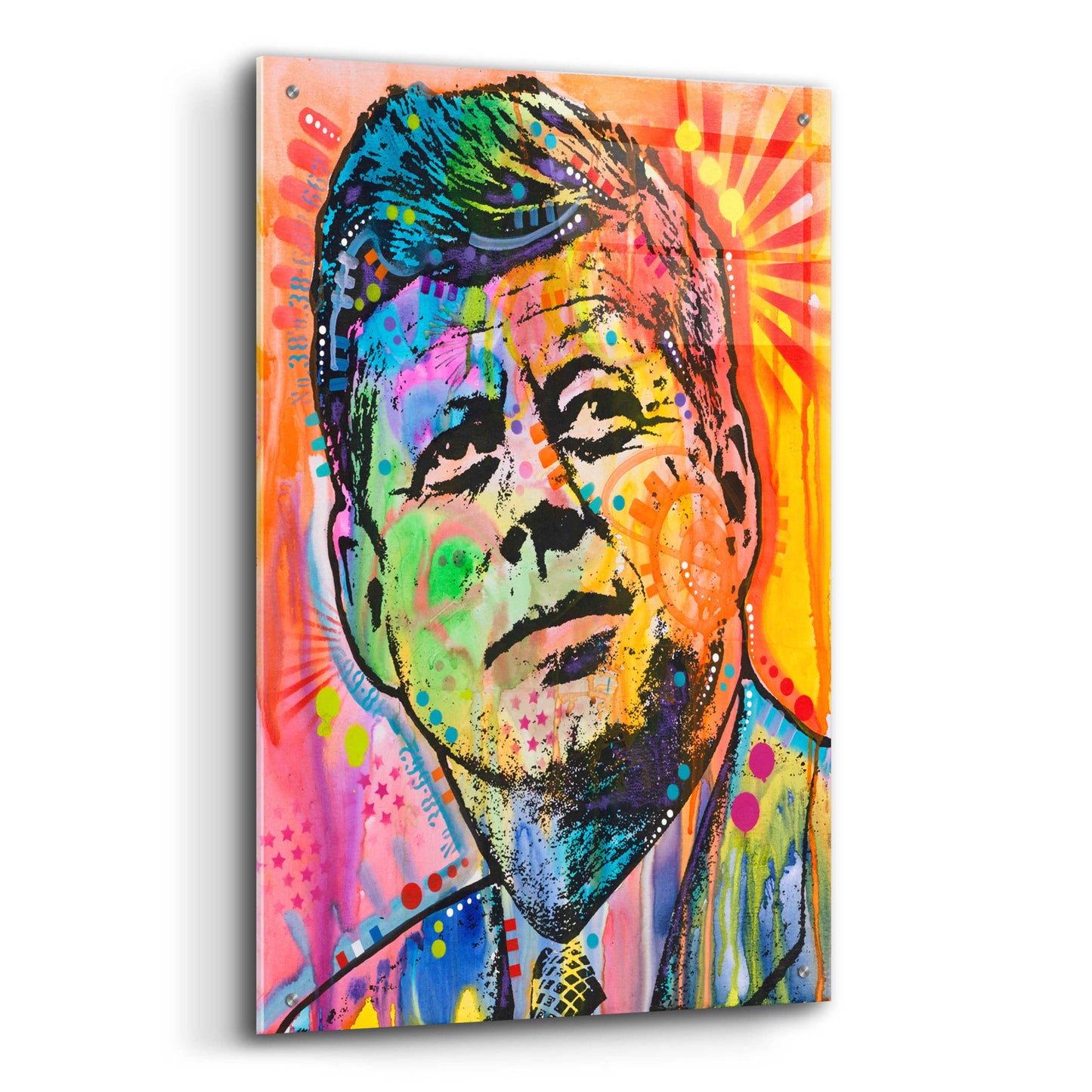 Epic Art 'JFK' by Dean Russo, Acrylic Glass Wall Art,24x36