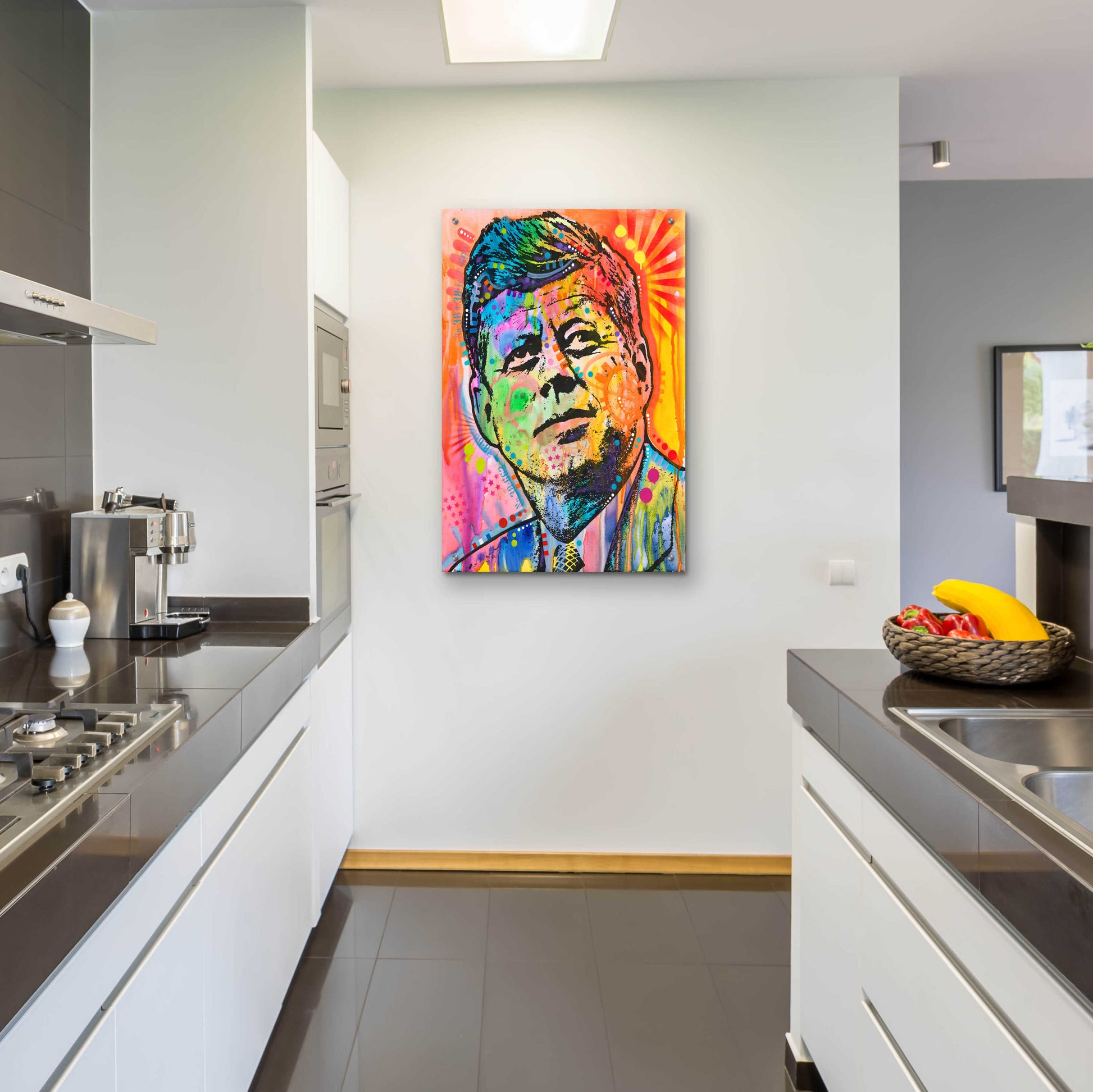 Epic Art 'JFK' by Dean Russo, Acrylic Glass Wall Art,24x36