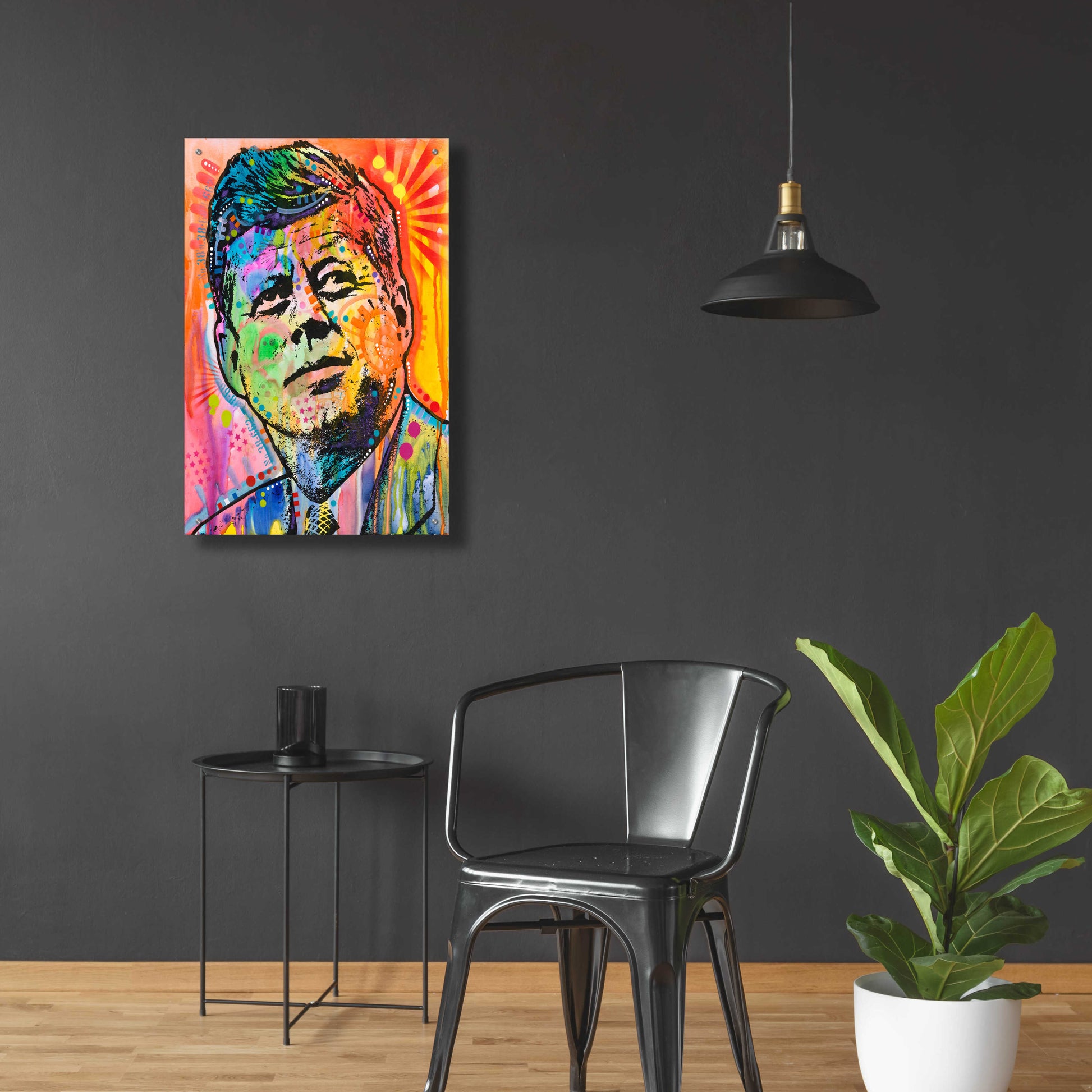 Epic Art 'JFK' by Dean Russo, Acrylic Glass Wall Art,24x36