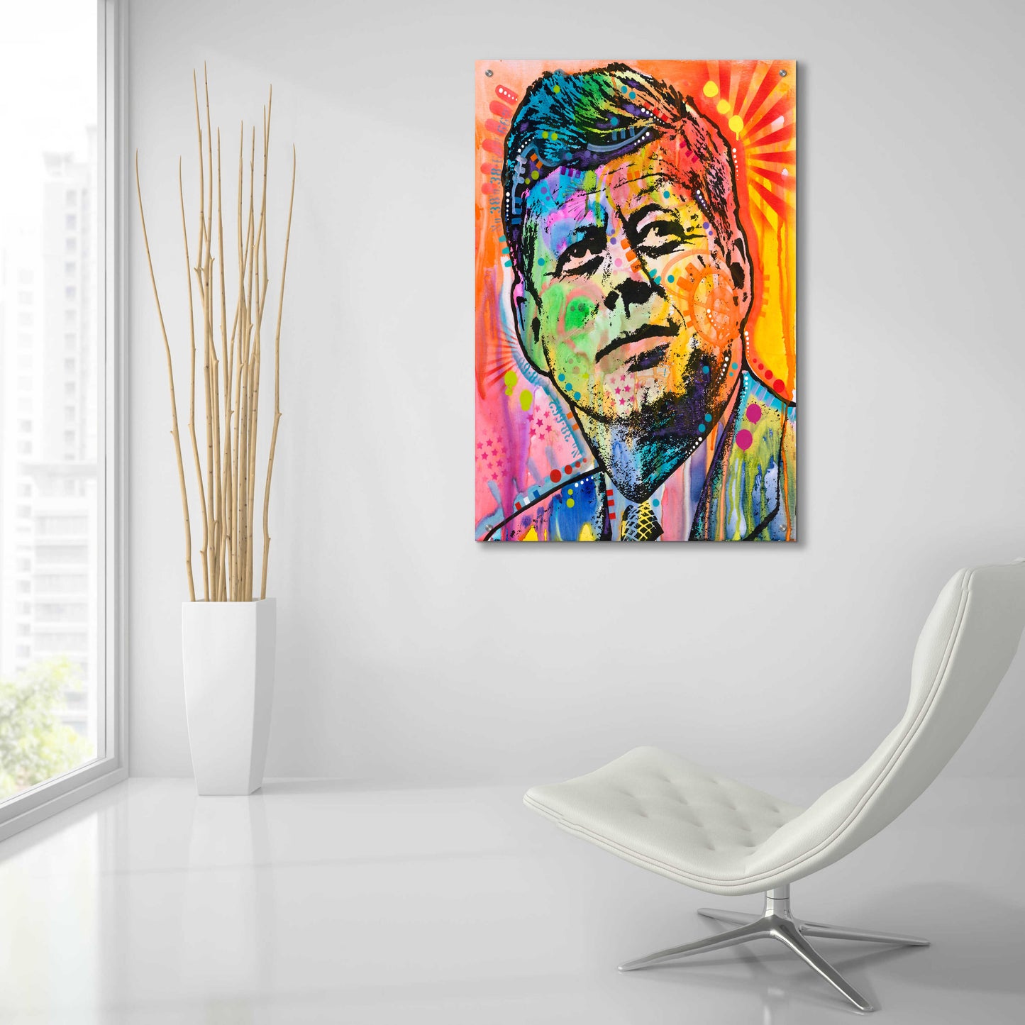 Epic Art 'JFK' by Dean Russo, Acrylic Glass Wall Art,24x36