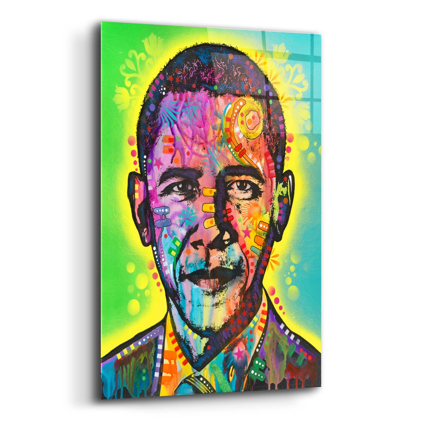 Epic Art 'Obama' by Dean Russo, Acrylic Glass Wall Art,12x16