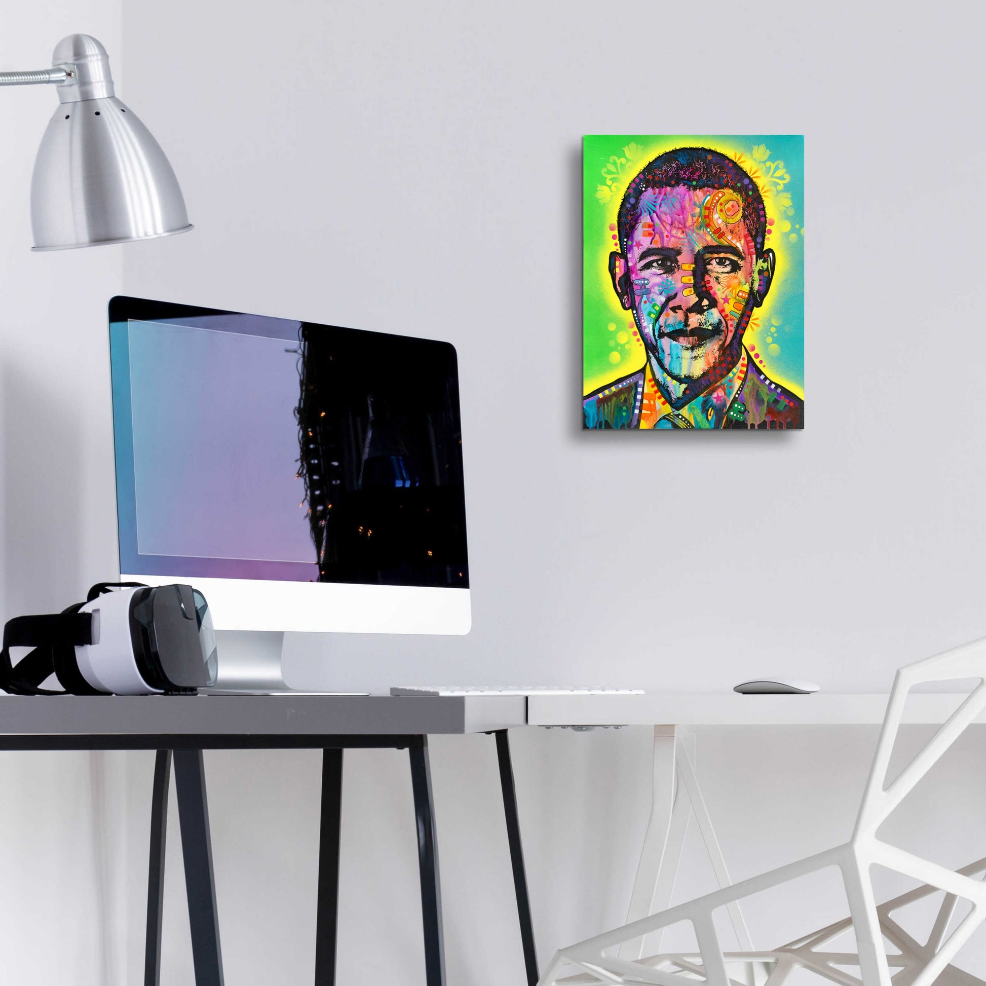 Epic Art 'Obama' by Dean Russo, Acrylic Glass Wall Art,12x16