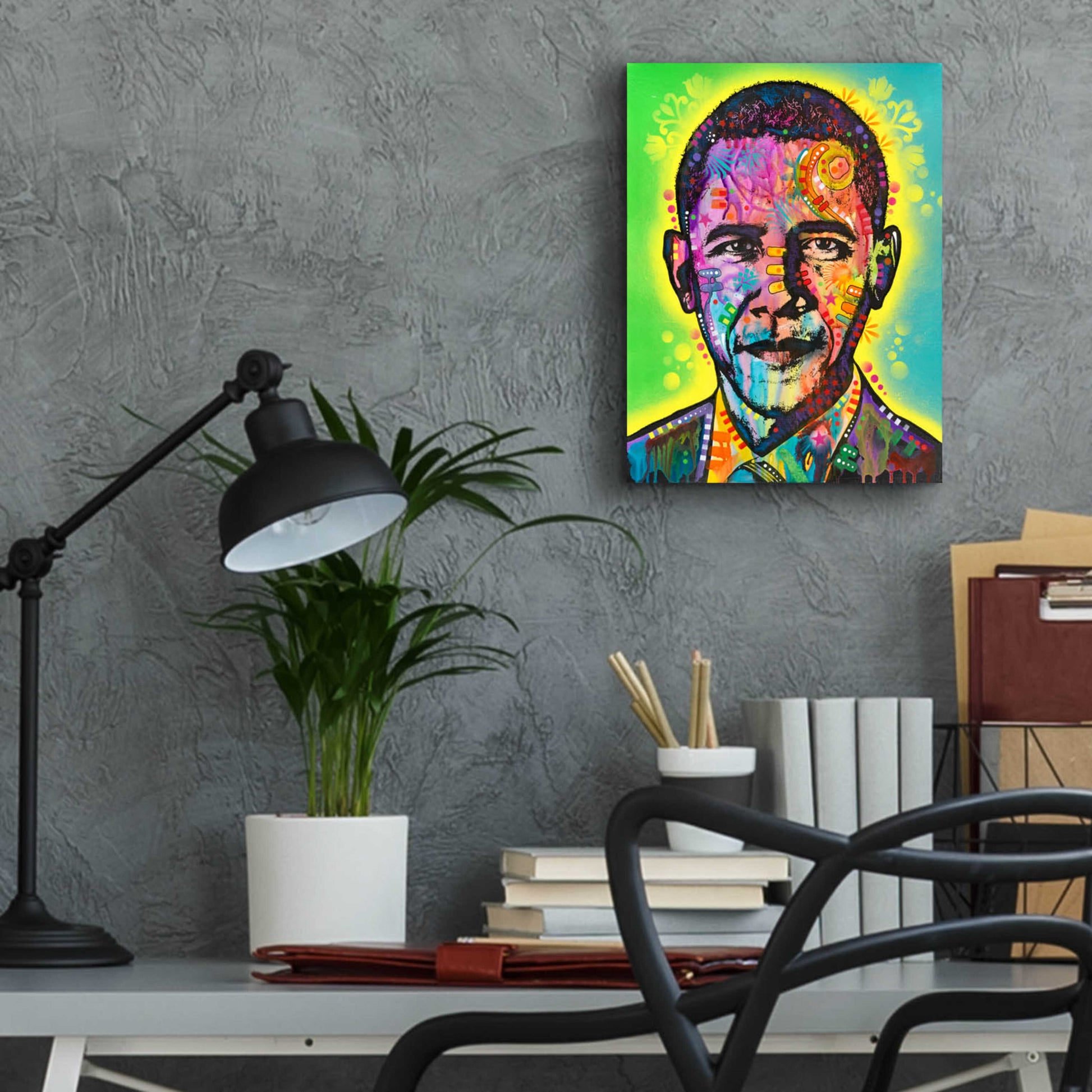 Epic Art 'Obama' by Dean Russo, Acrylic Glass Wall Art,12x16