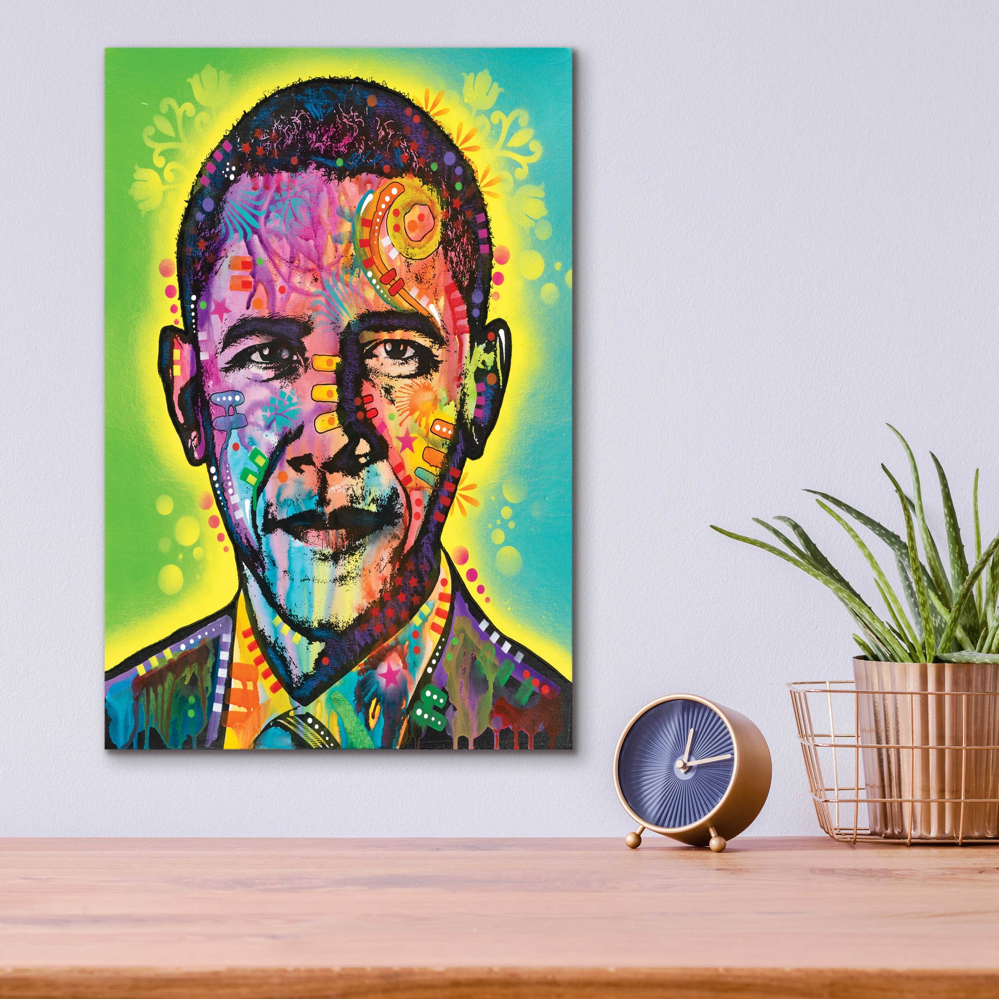 Epic Art 'Obama' by Dean Russo, Acrylic Glass Wall Art,12x16