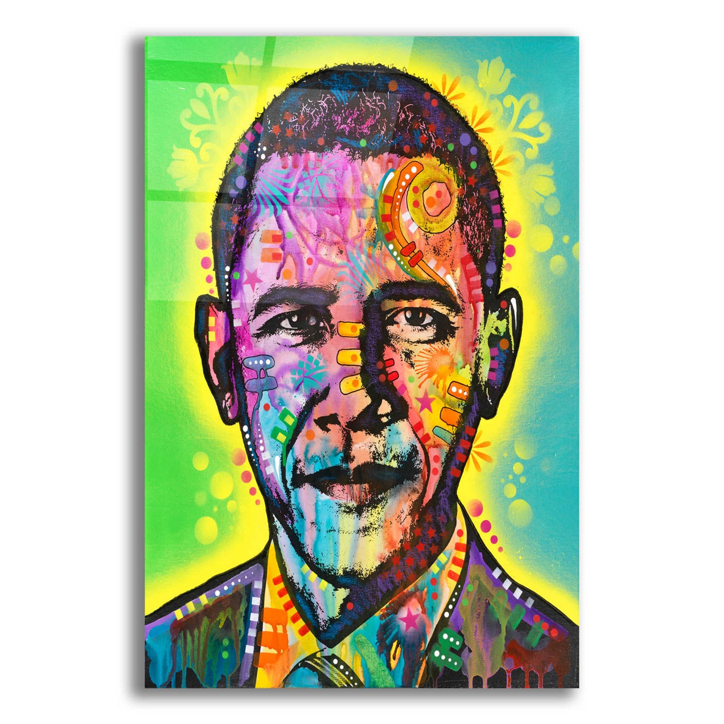 Epic Art 'Obama' by Dean Russo, Acrylic Glass Wall Art,12x16