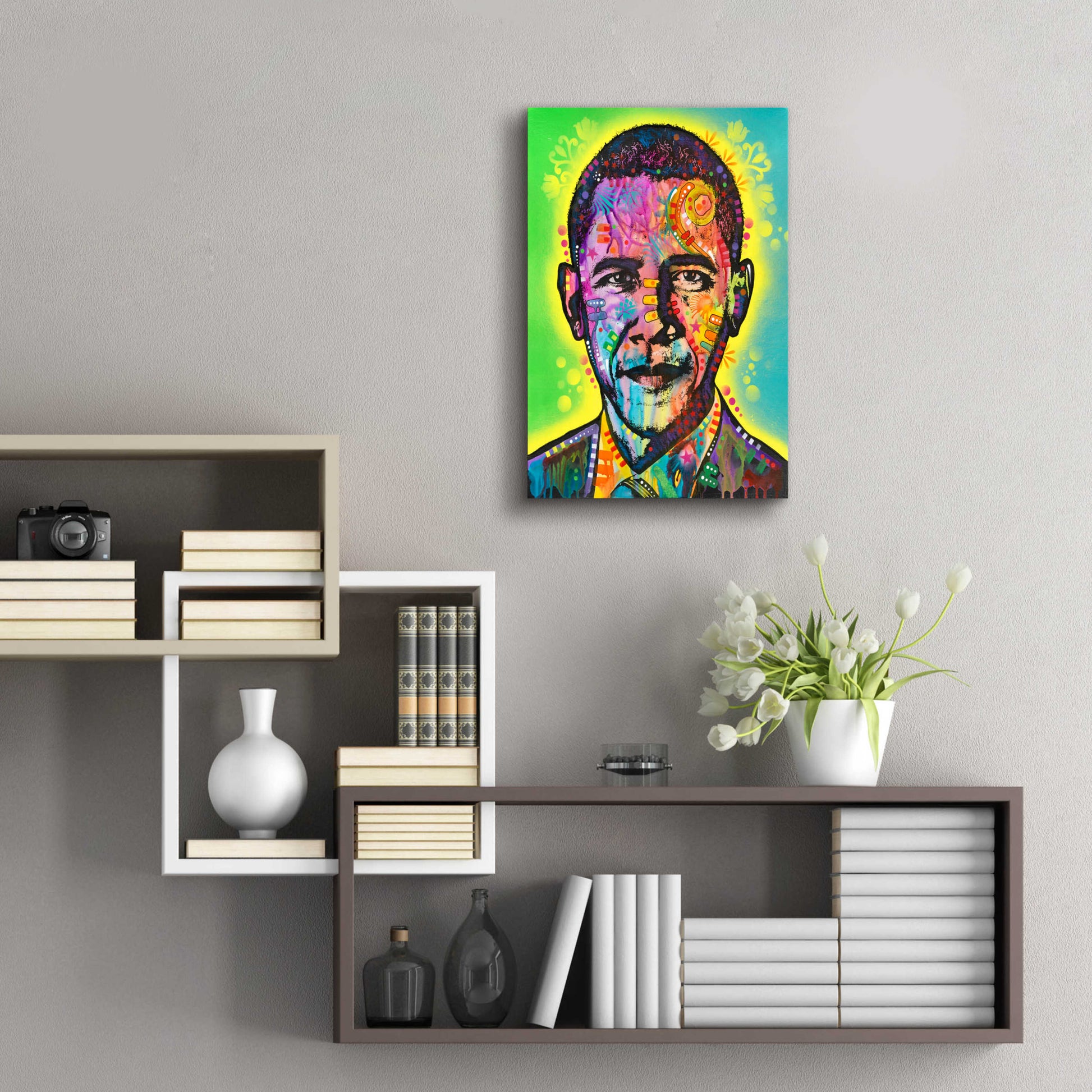 Epic Art 'Obama' by Dean Russo, Acrylic Glass Wall Art,16x24