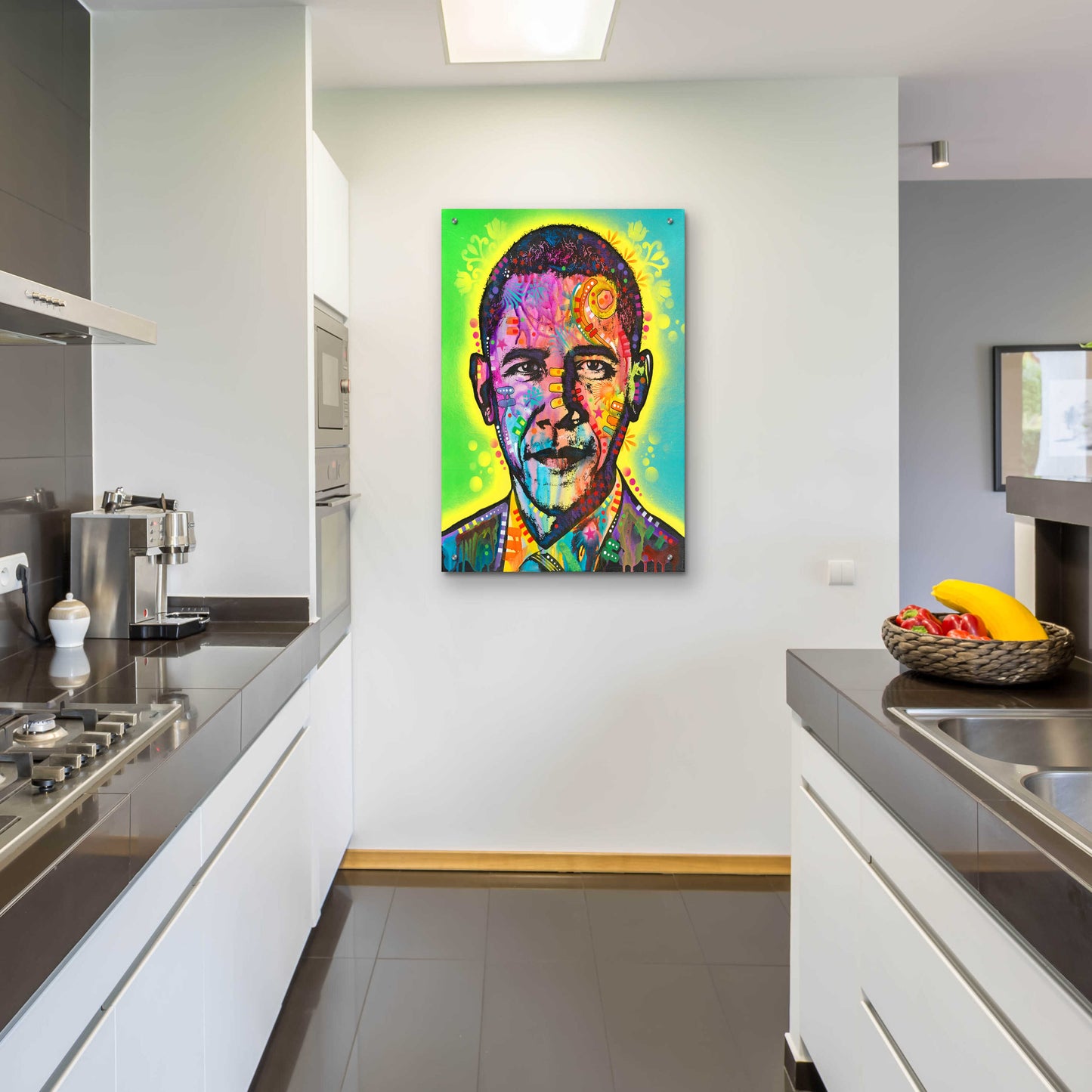 Epic Art 'Obama' by Dean Russo, Acrylic Glass Wall Art,24x36