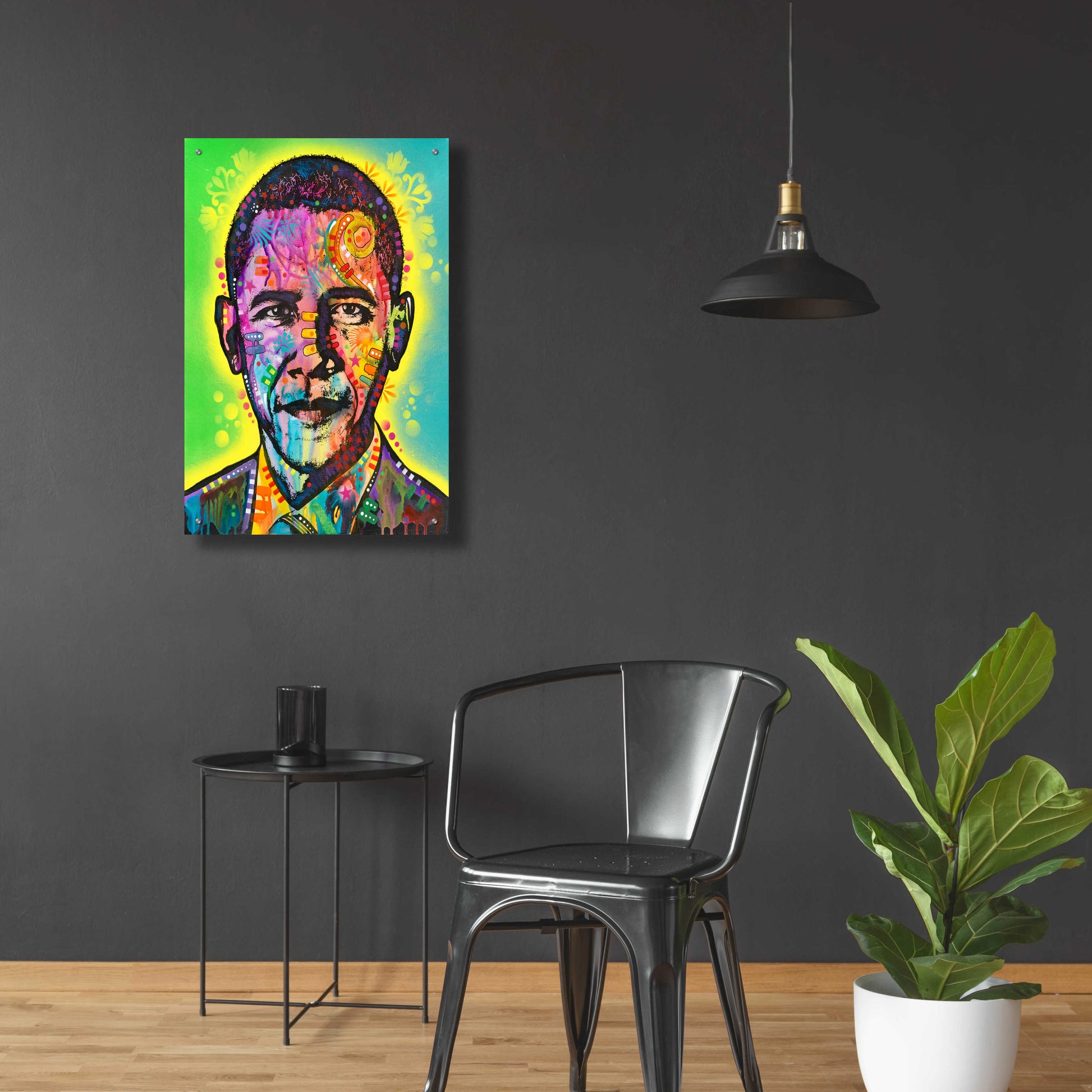 Epic Art 'Obama' by Dean Russo, Acrylic Glass Wall Art,24x36