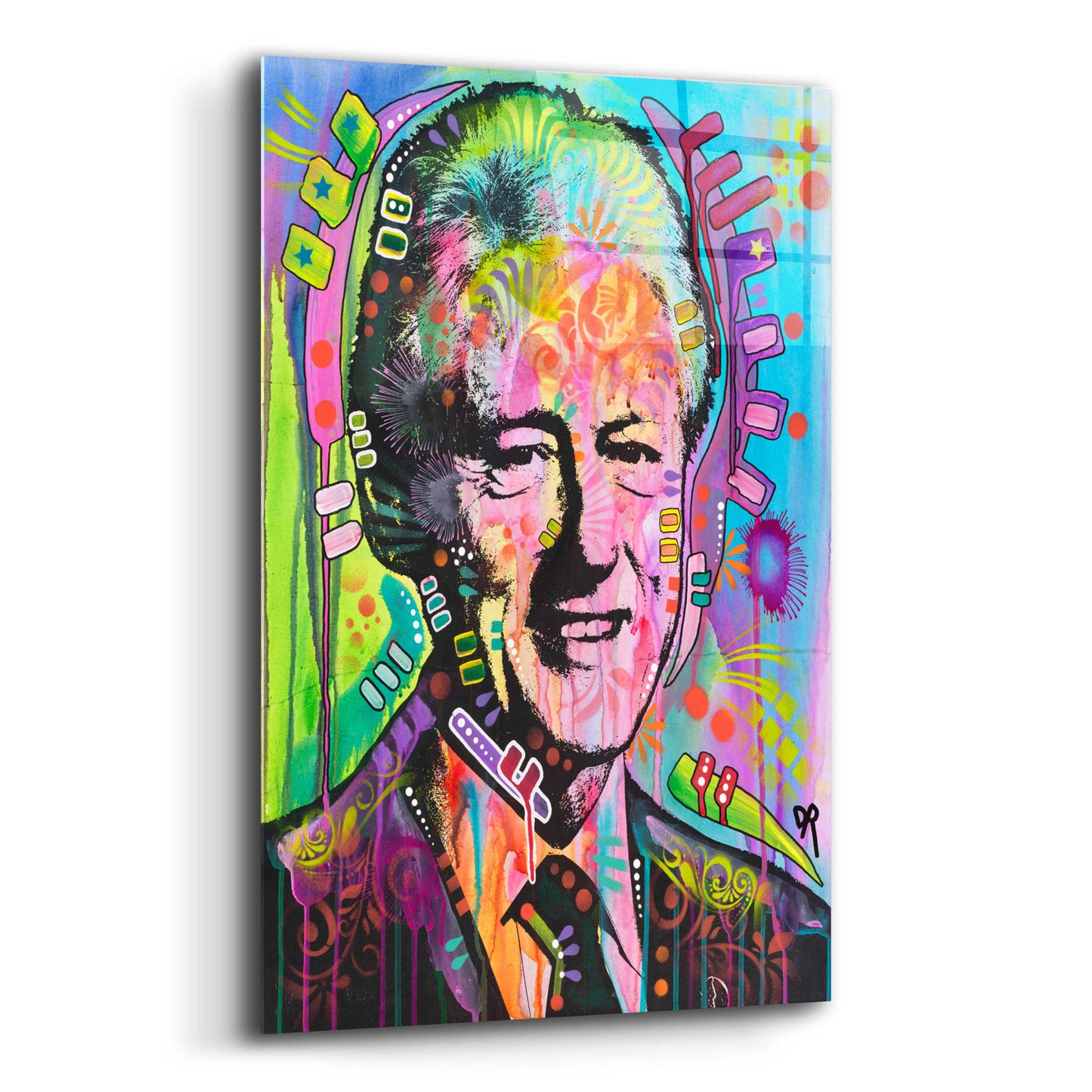 Epic Art 'Bill Clinton' by Dean Russo, Acrylic Glass Wall Art,12x16