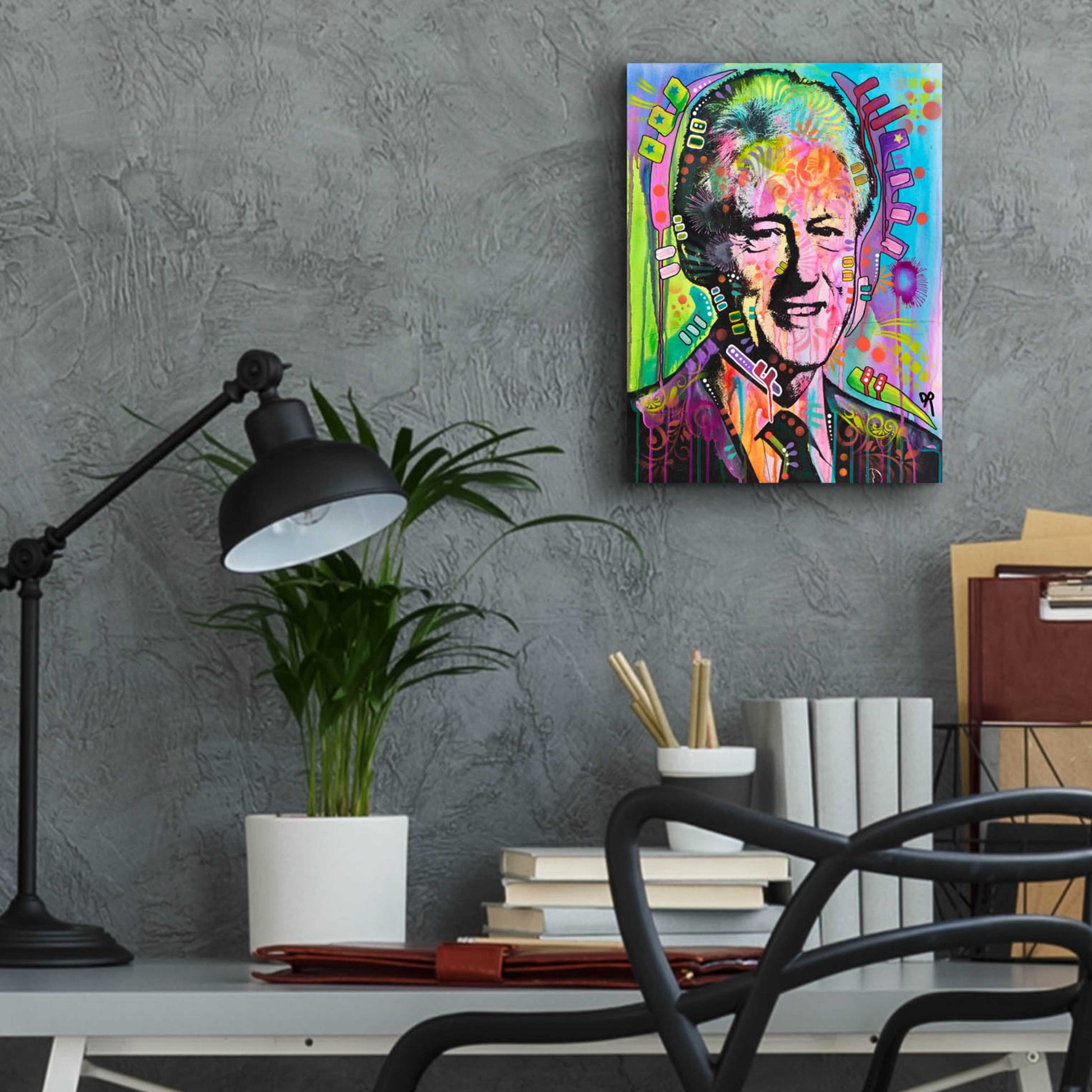 Epic Art 'Bill Clinton' by Dean Russo, Acrylic Glass Wall Art,12x16