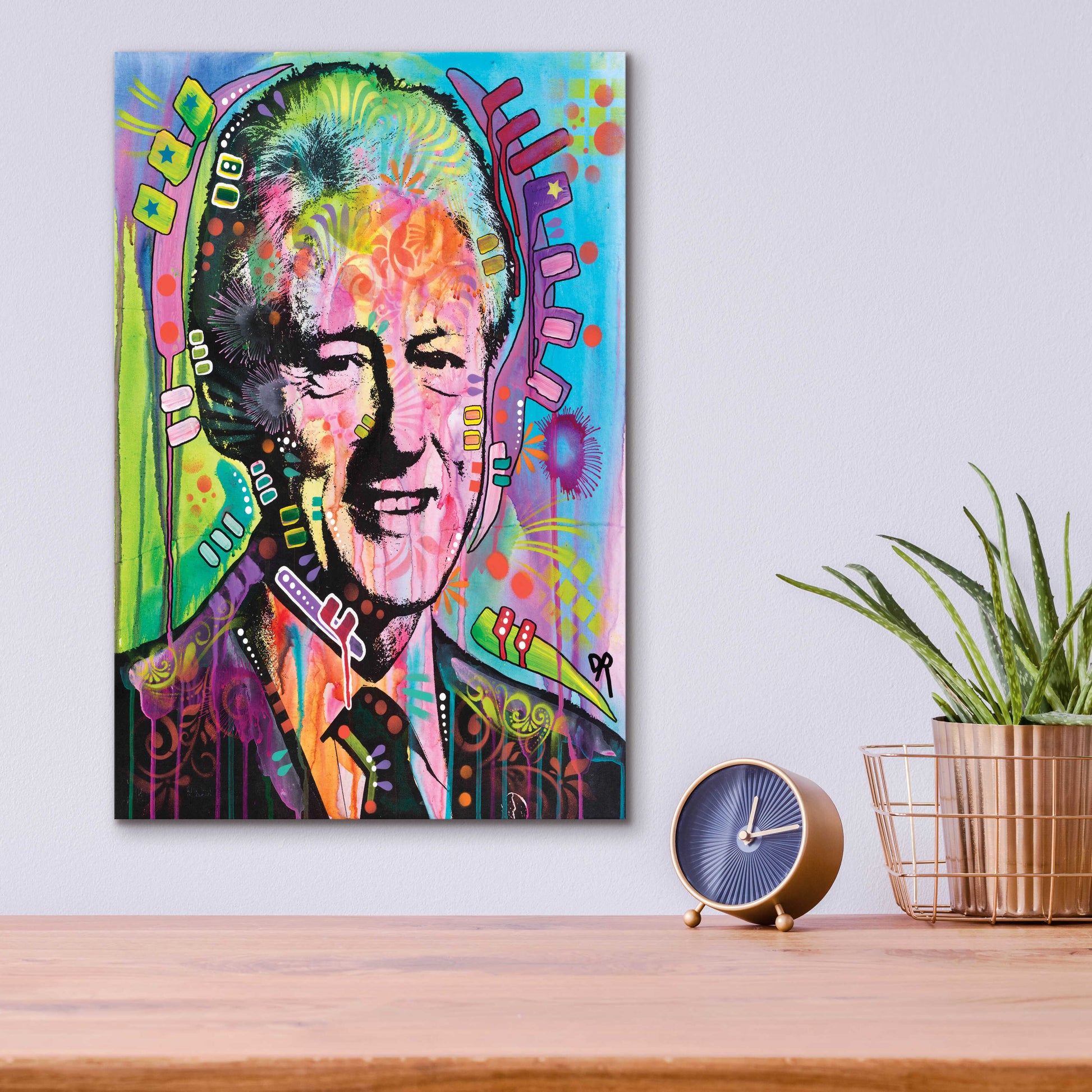 Epic Art 'Bill Clinton' by Dean Russo, Acrylic Glass Wall Art,12x16