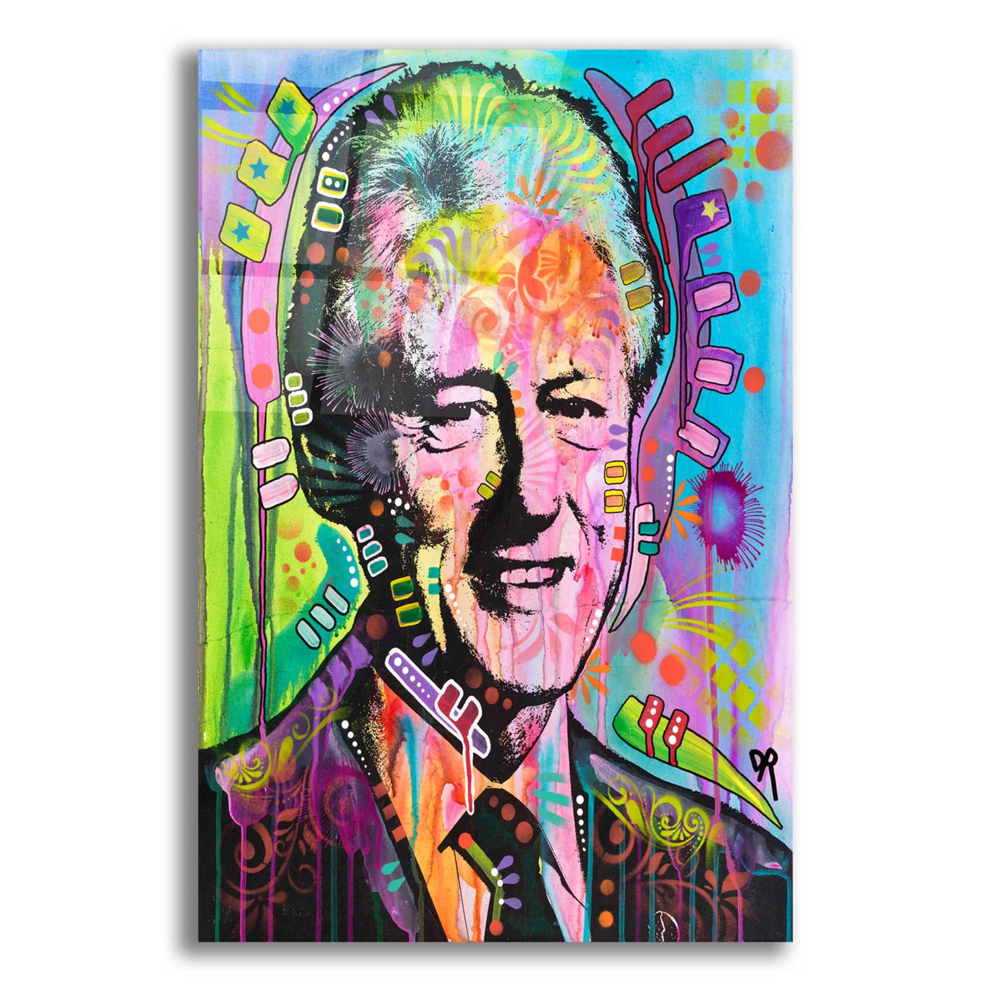 Epic Art 'Bill Clinton' by Dean Russo, Acrylic Glass Wall Art,12x16