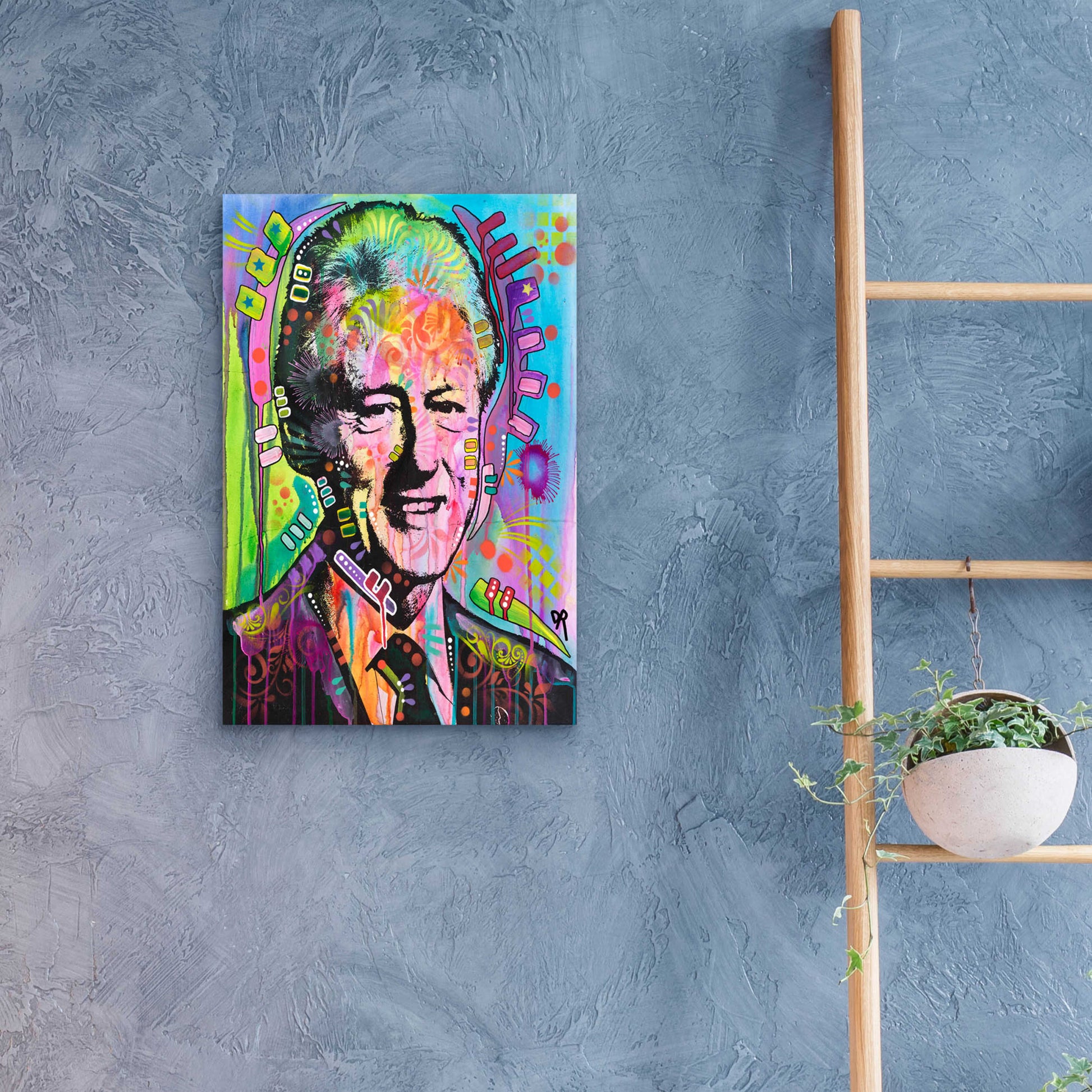 Epic Art 'Bill Clinton' by Dean Russo, Acrylic Glass Wall Art,16x24