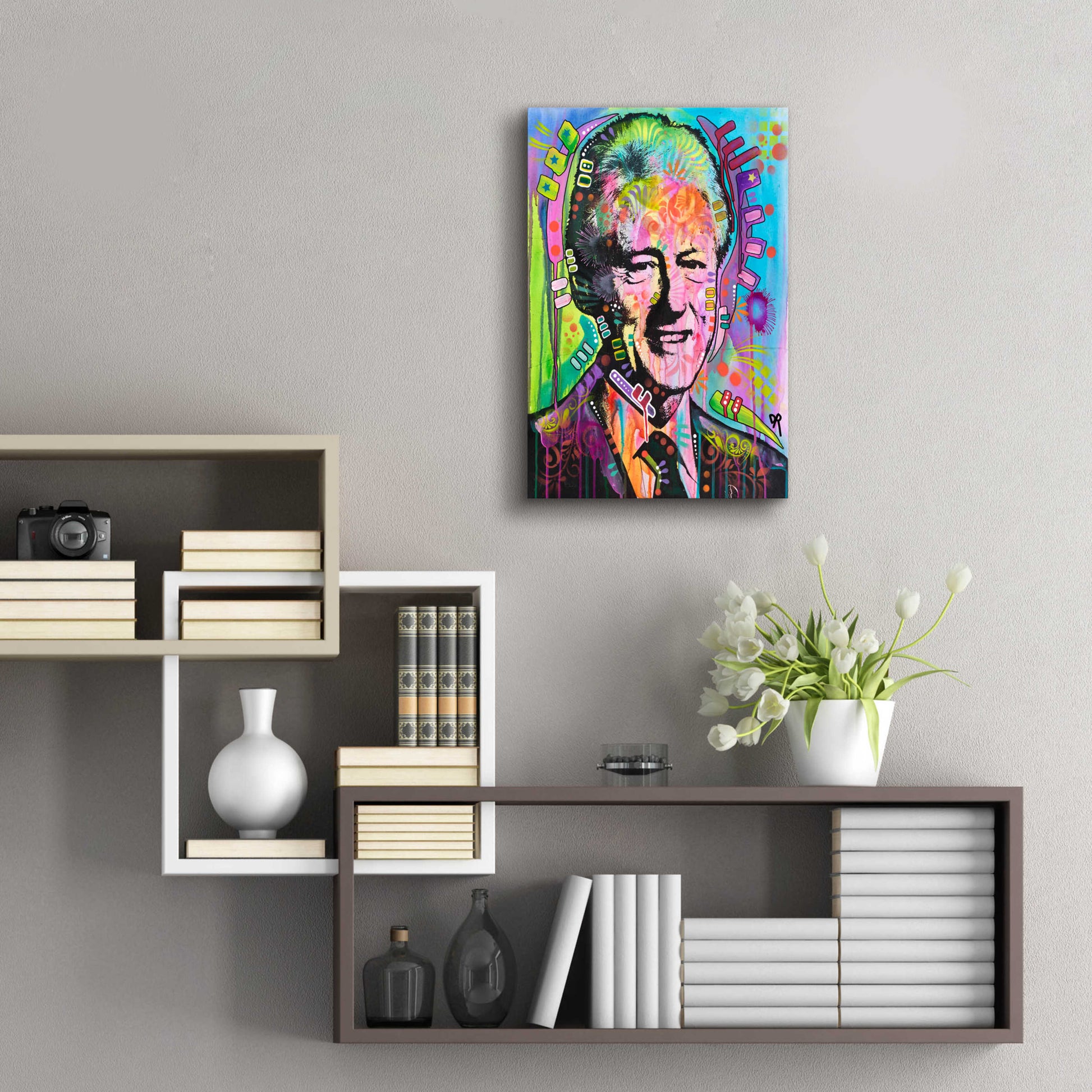 Epic Art 'Bill Clinton' by Dean Russo, Acrylic Glass Wall Art,16x24