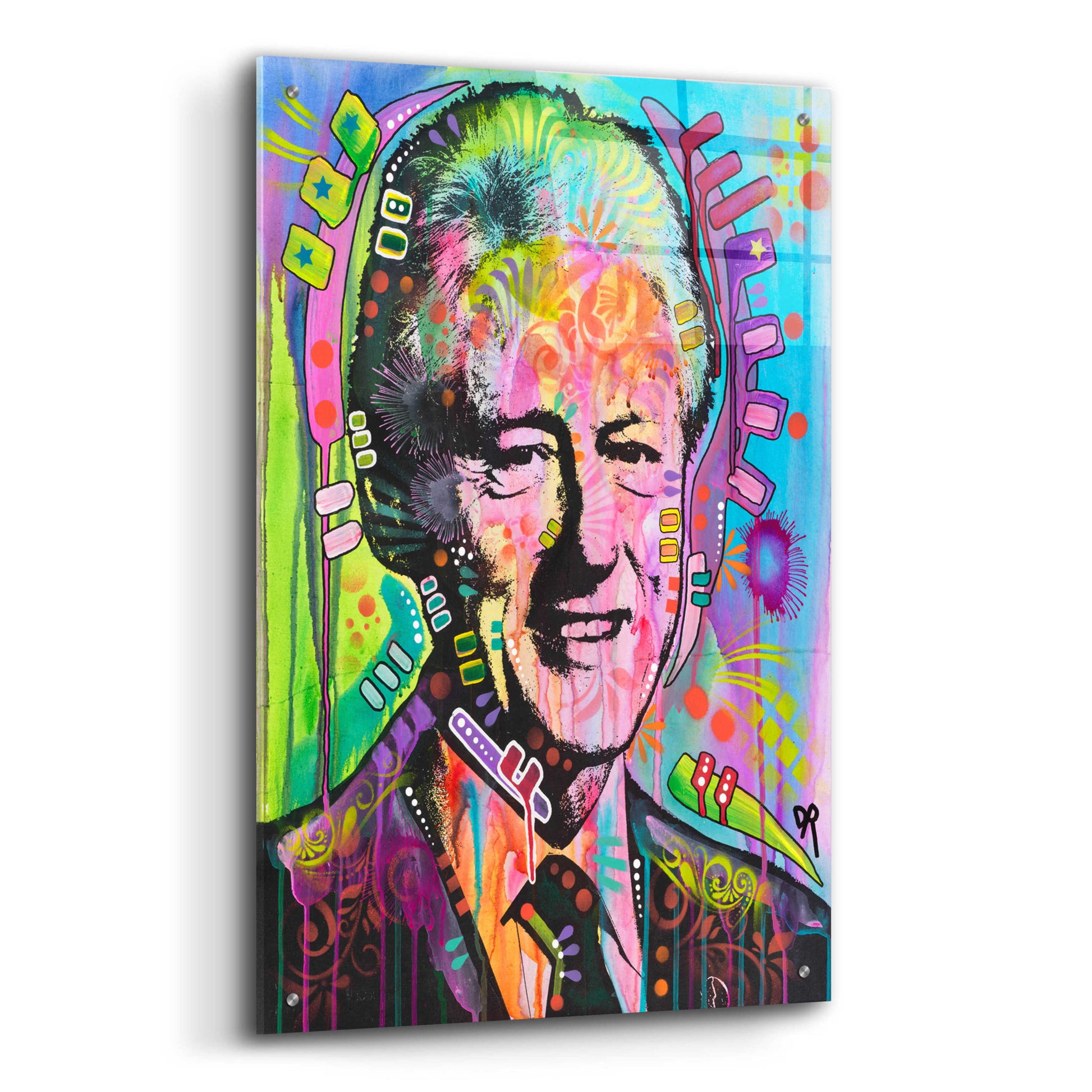 Epic Art 'Bill Clinton' by Dean Russo, Acrylic Glass Wall Art,24x36