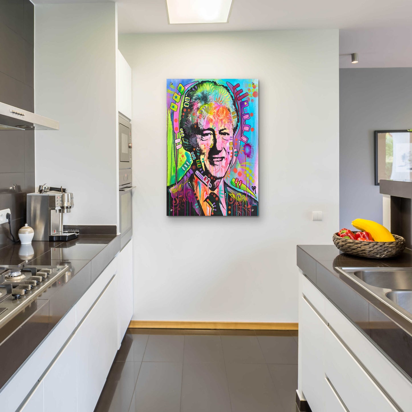 Epic Art 'Bill Clinton' by Dean Russo, Acrylic Glass Wall Art,24x36