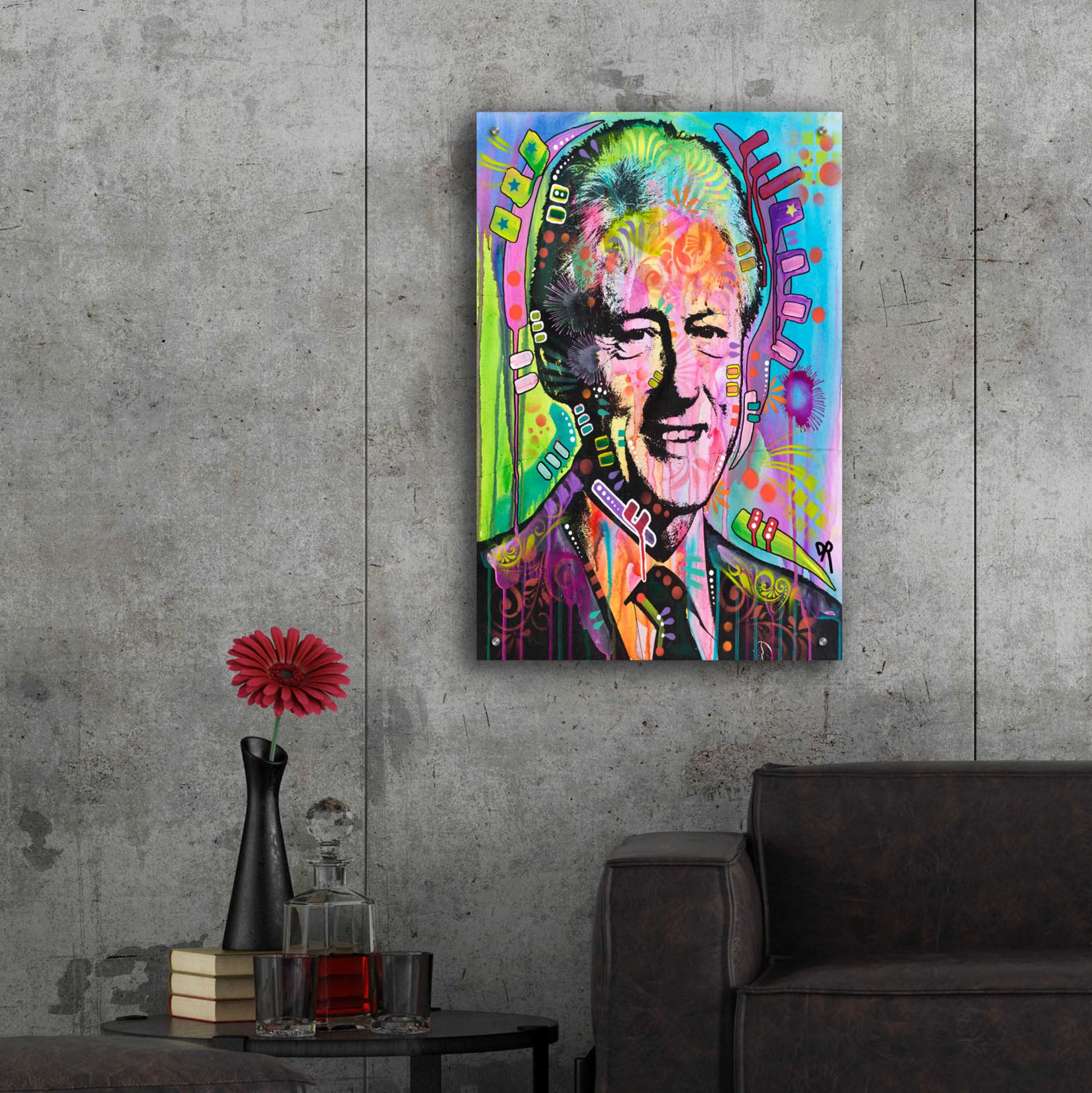 Epic Art 'Bill Clinton' by Dean Russo, Acrylic Glass Wall Art,24x36