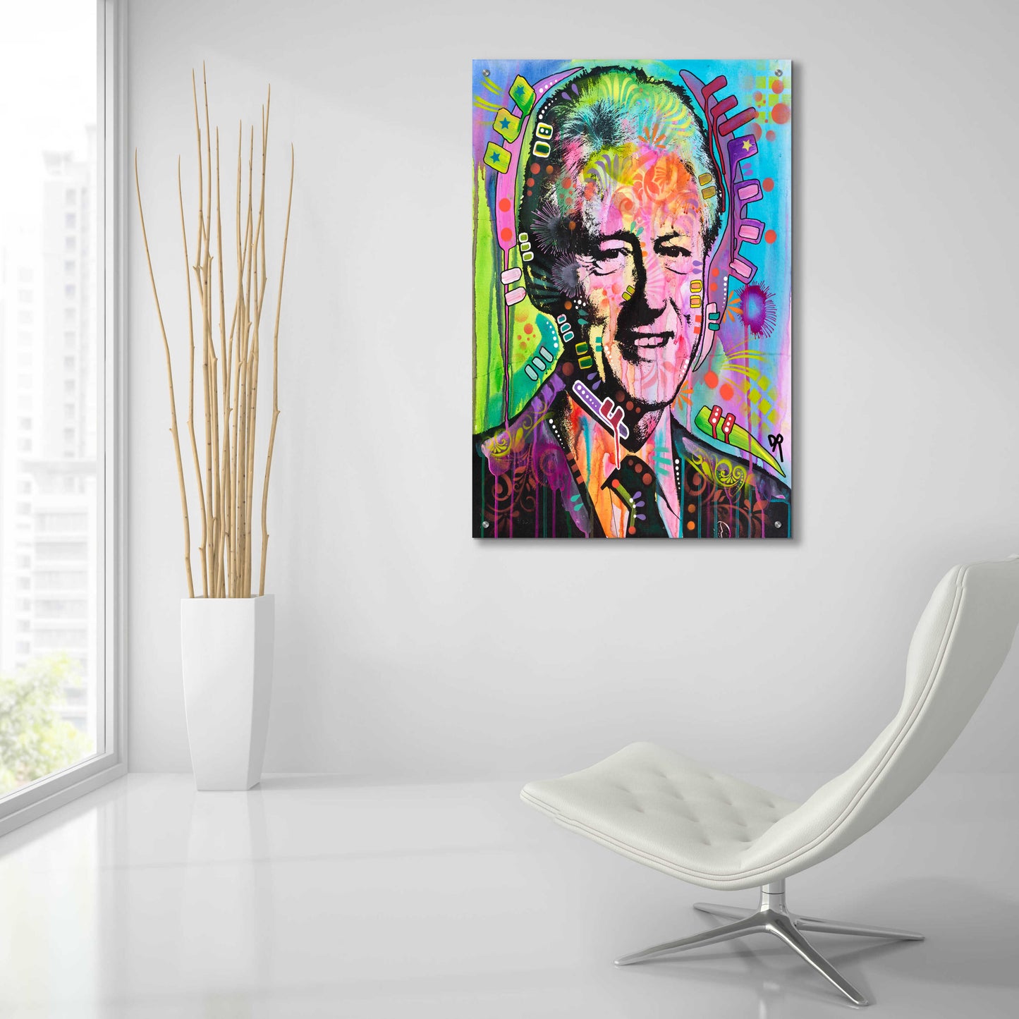 Epic Art 'Bill Clinton' by Dean Russo, Acrylic Glass Wall Art,24x36