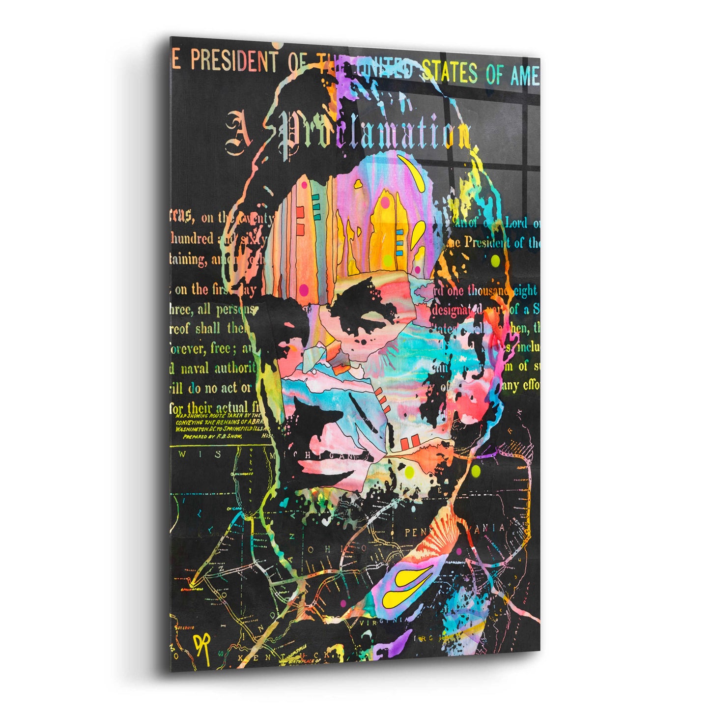 Epic Art 'Abe's Proclamation' by Dean Russo, Acrylic Glass Wall Art,12x16