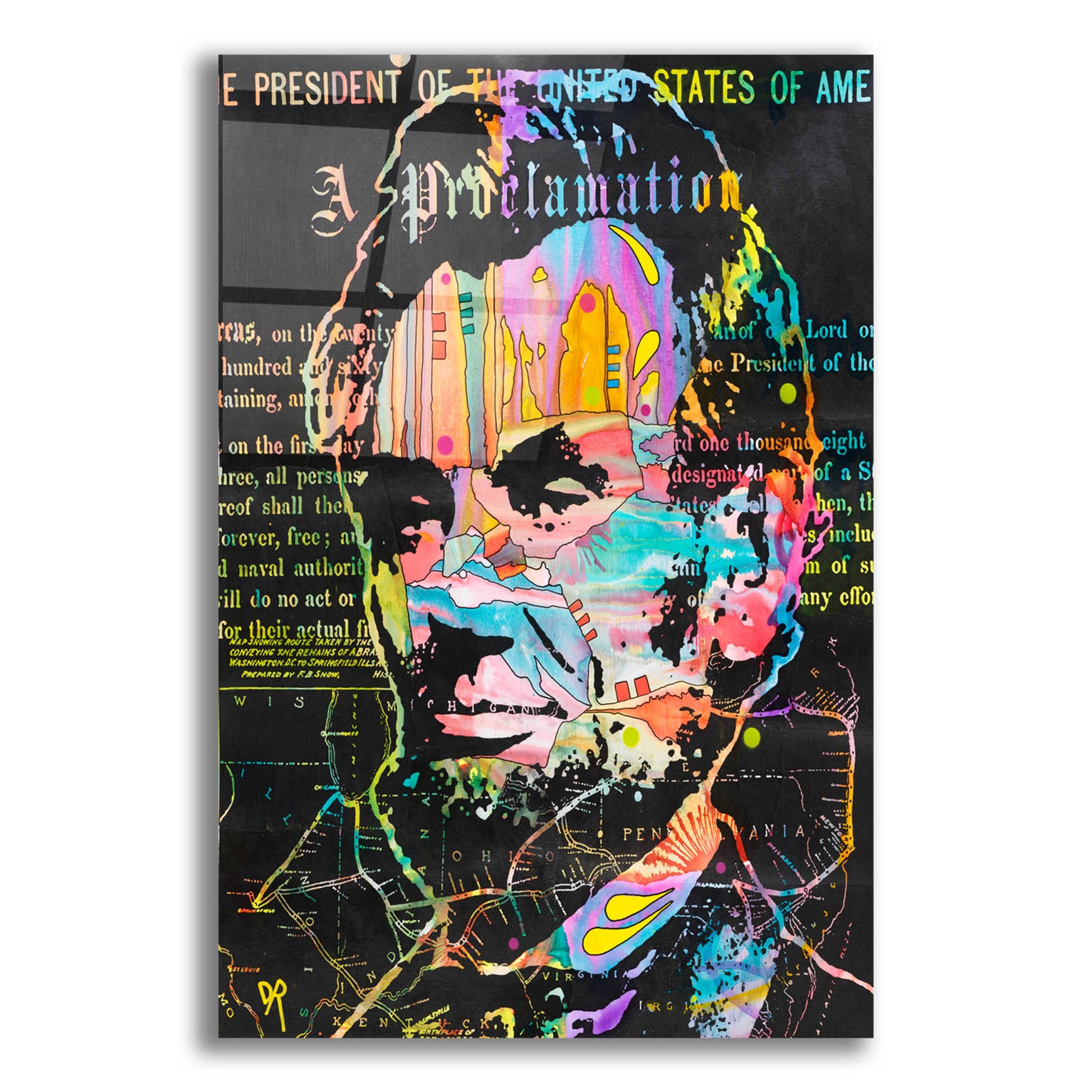 Epic Art 'Abe's Proclamation' by Dean Russo, Acrylic Glass Wall Art,12x16