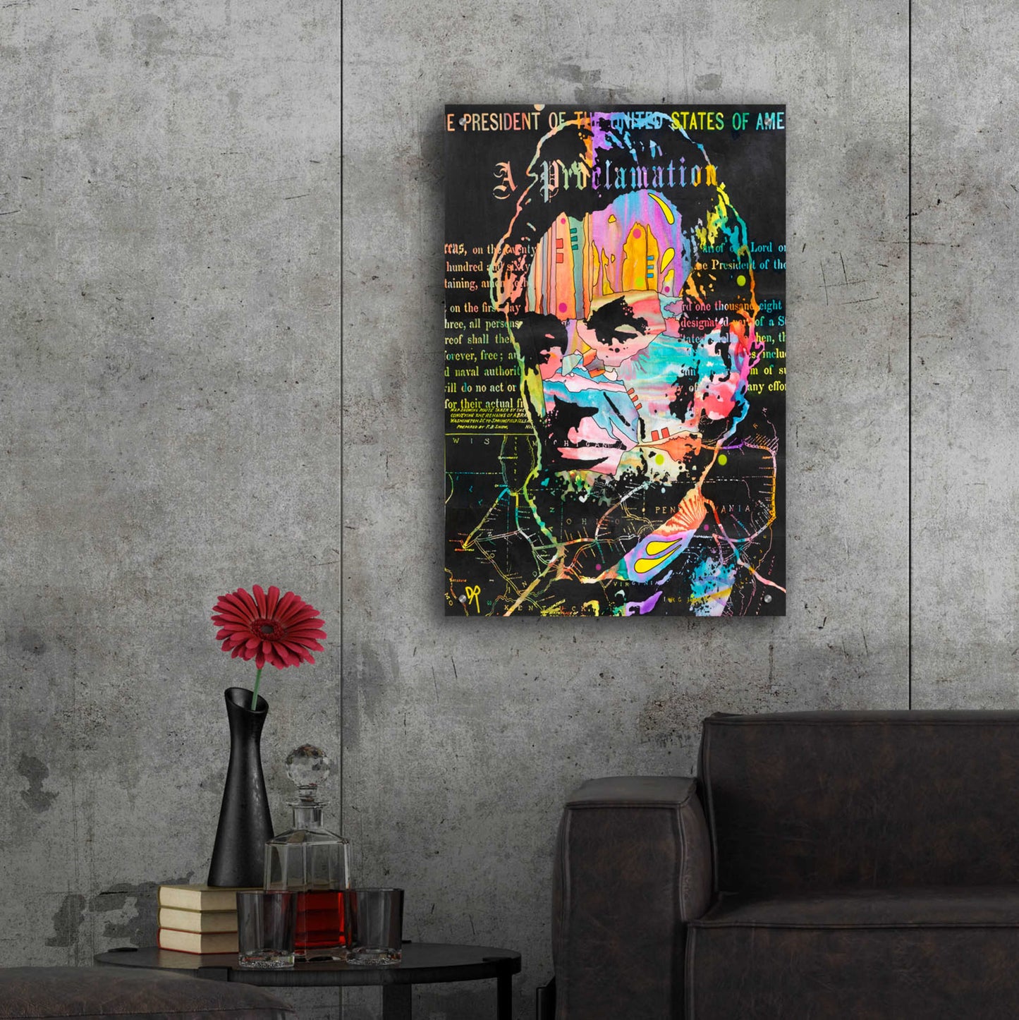 Epic Art 'Abe's Proclamation' by Dean Russo, Acrylic Glass Wall Art,24x36