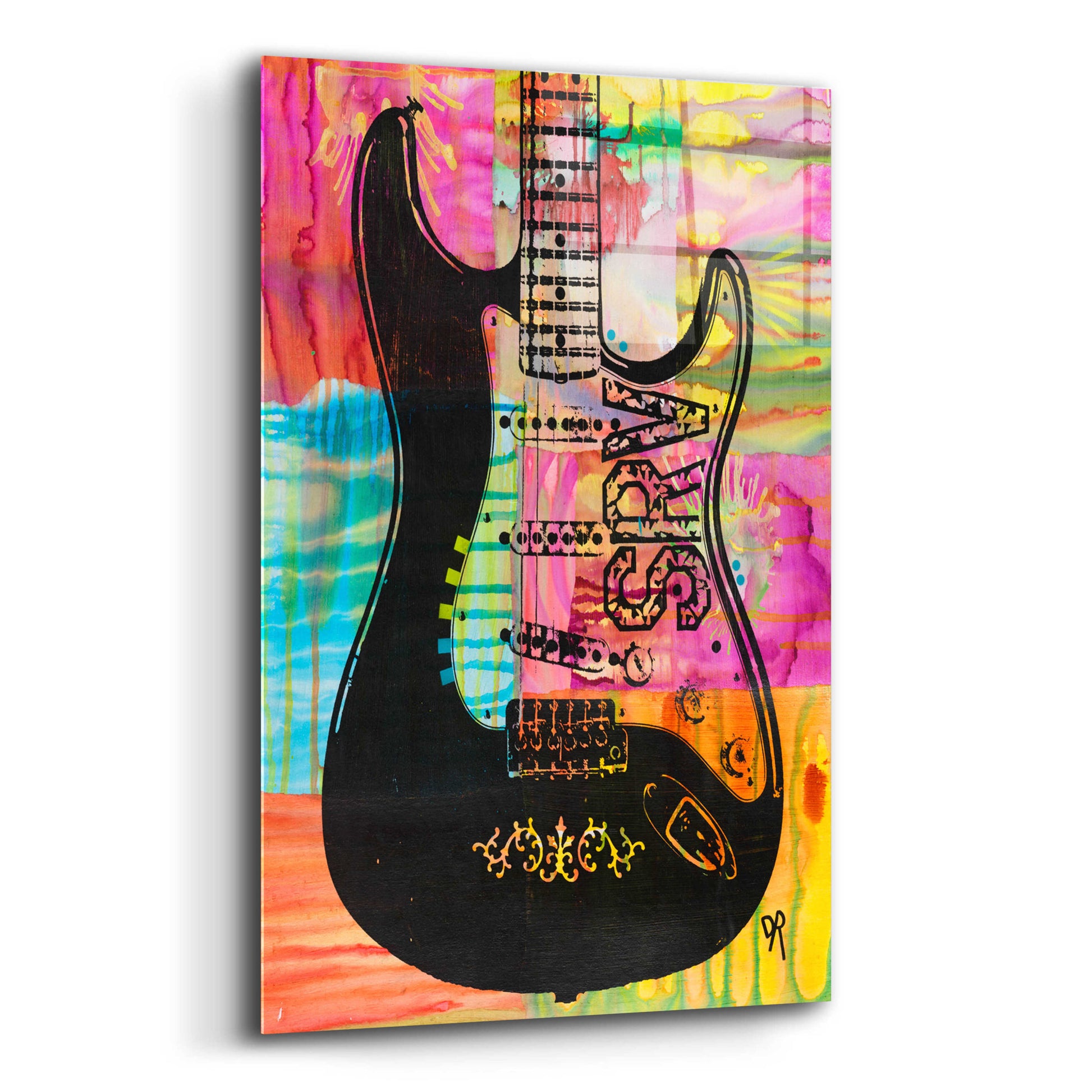 Epic Art 'SRV Guitar' by Dean Russo, Acrylic Glass Wall Art,12x16