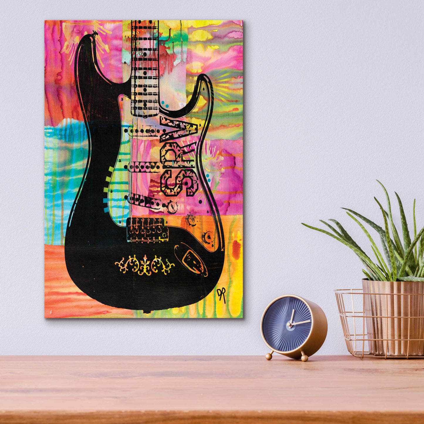 Epic Art 'SRV Guitar' by Dean Russo, Acrylic Glass Wall Art,12x16