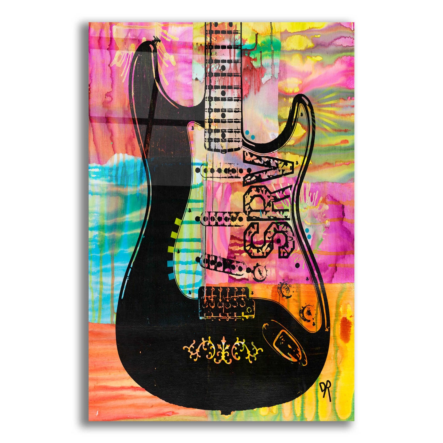 Epic Art 'SRV Guitar' by Dean Russo, Acrylic Glass Wall Art,12x16