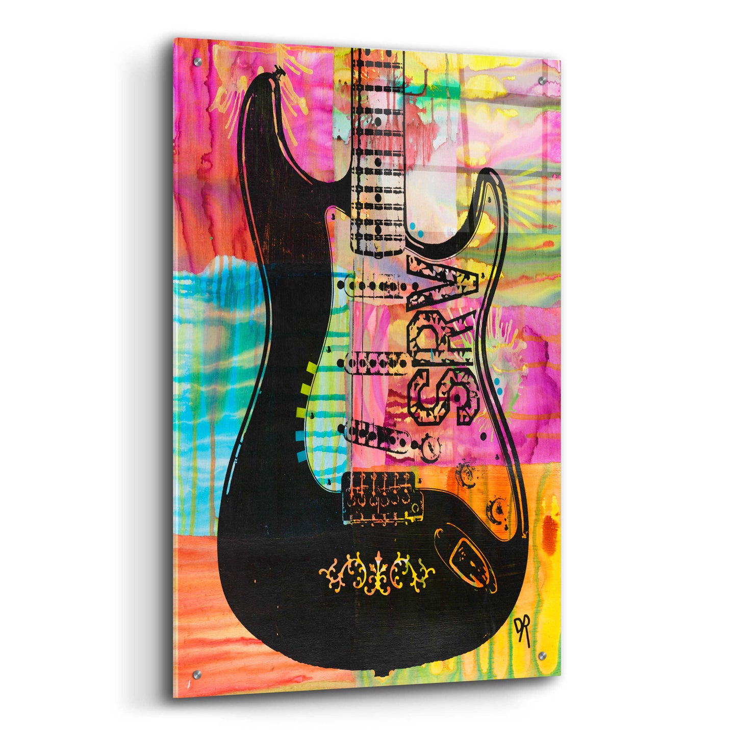 Epic Art 'SRV Guitar' by Dean Russo, Acrylic Glass Wall Art,24x36