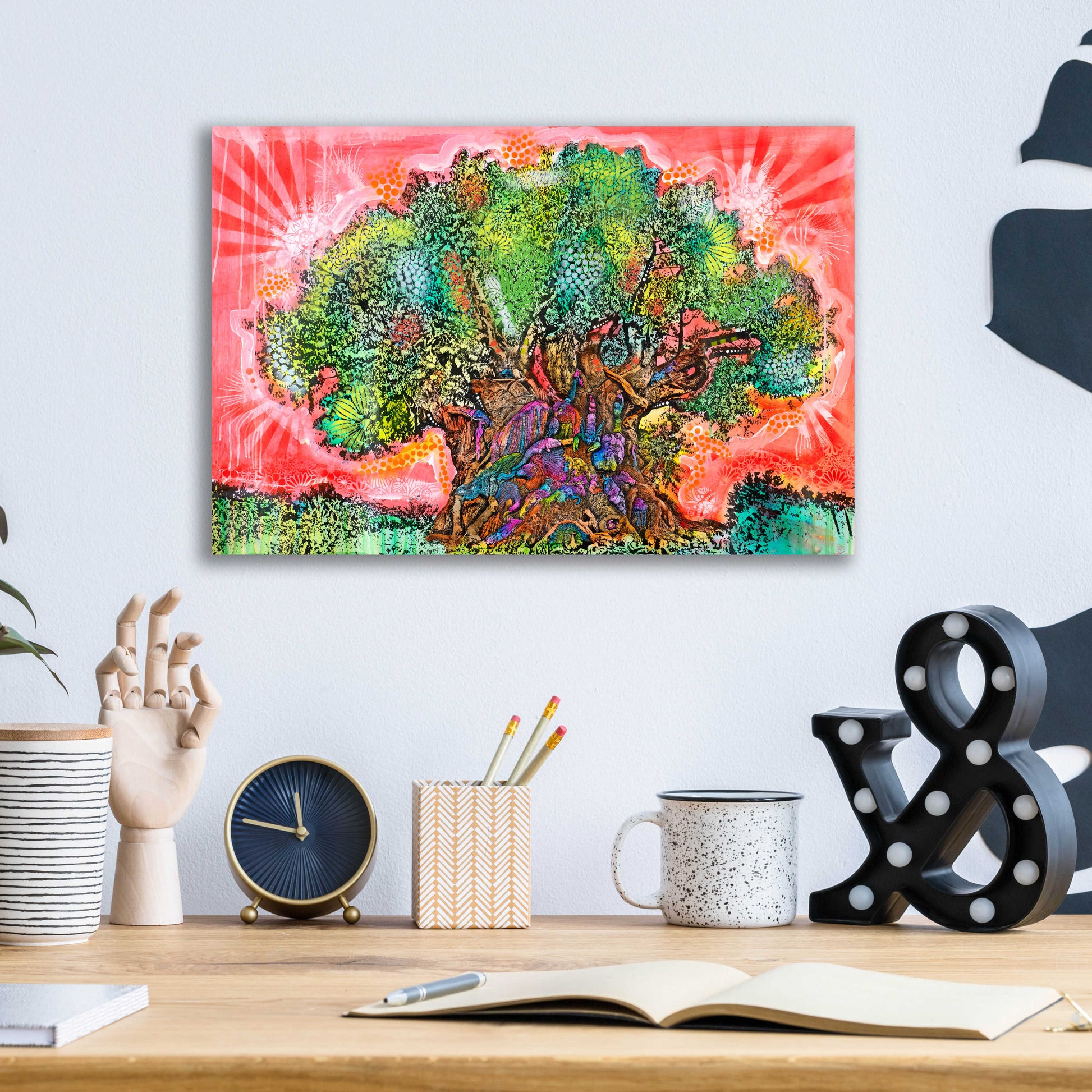 Epic Art 'Tree of Life' by Dean Russo, Acrylic Glass Wall Art,16x12