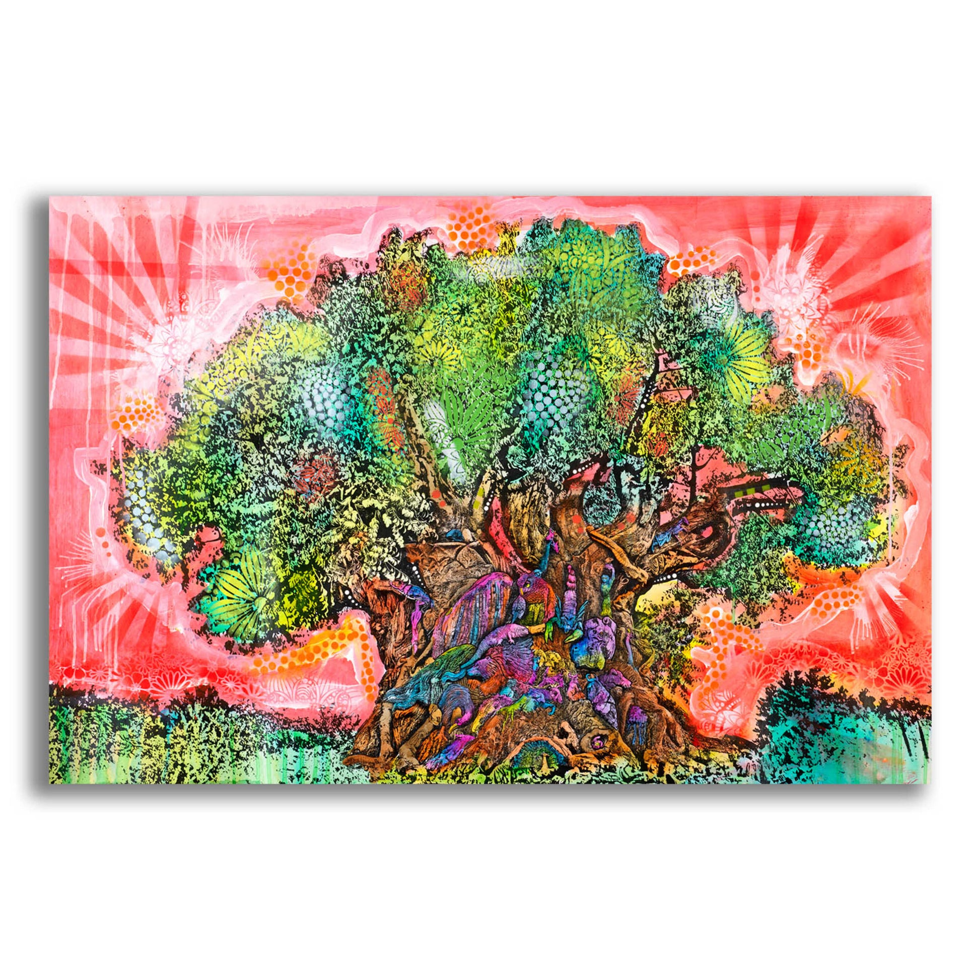 Epic Art 'Tree of Life' by Dean Russo, Acrylic Glass Wall Art,16x12