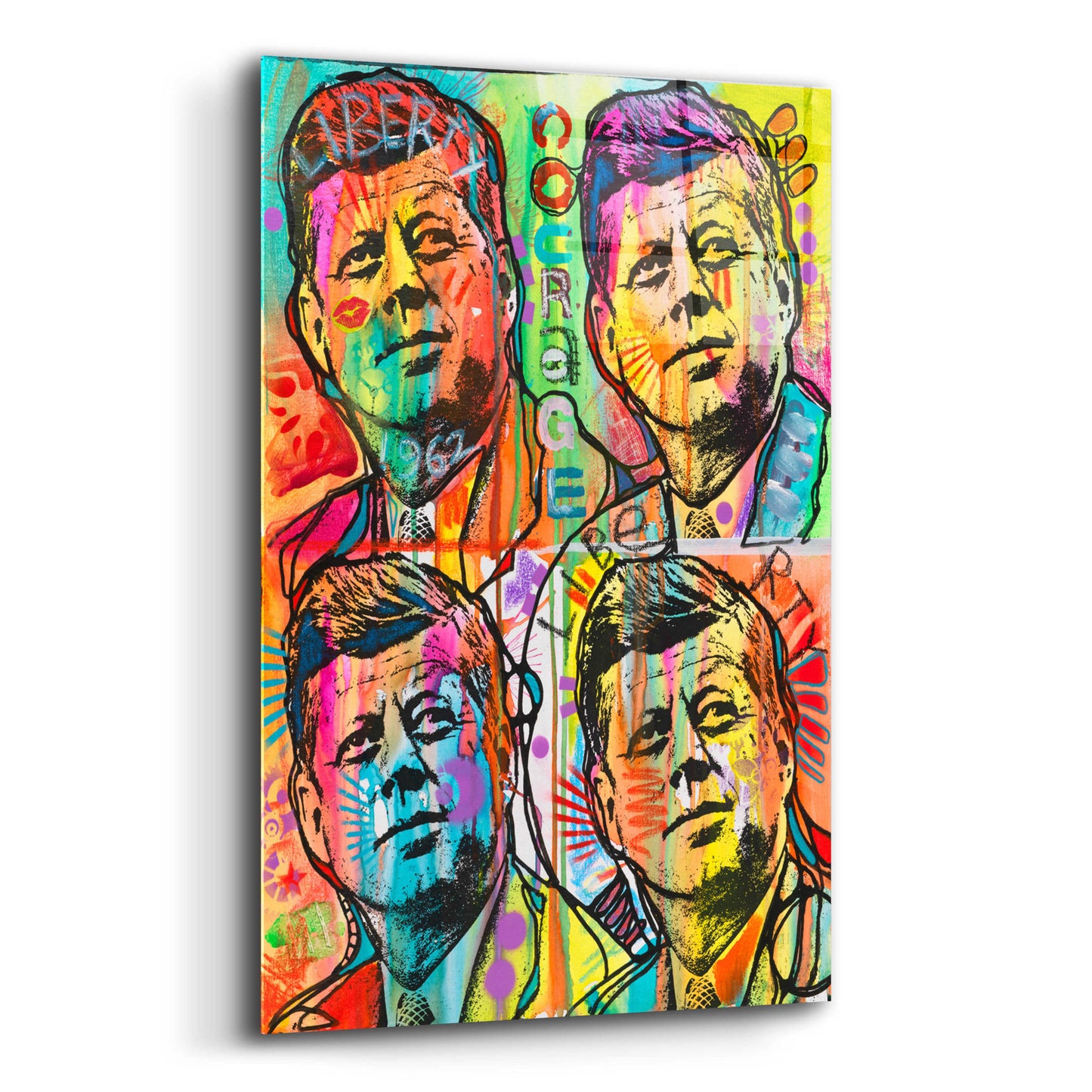 Epic Art 'JFk 4 up' by Dean Russo, Acrylic Glass Wall Art,12x16