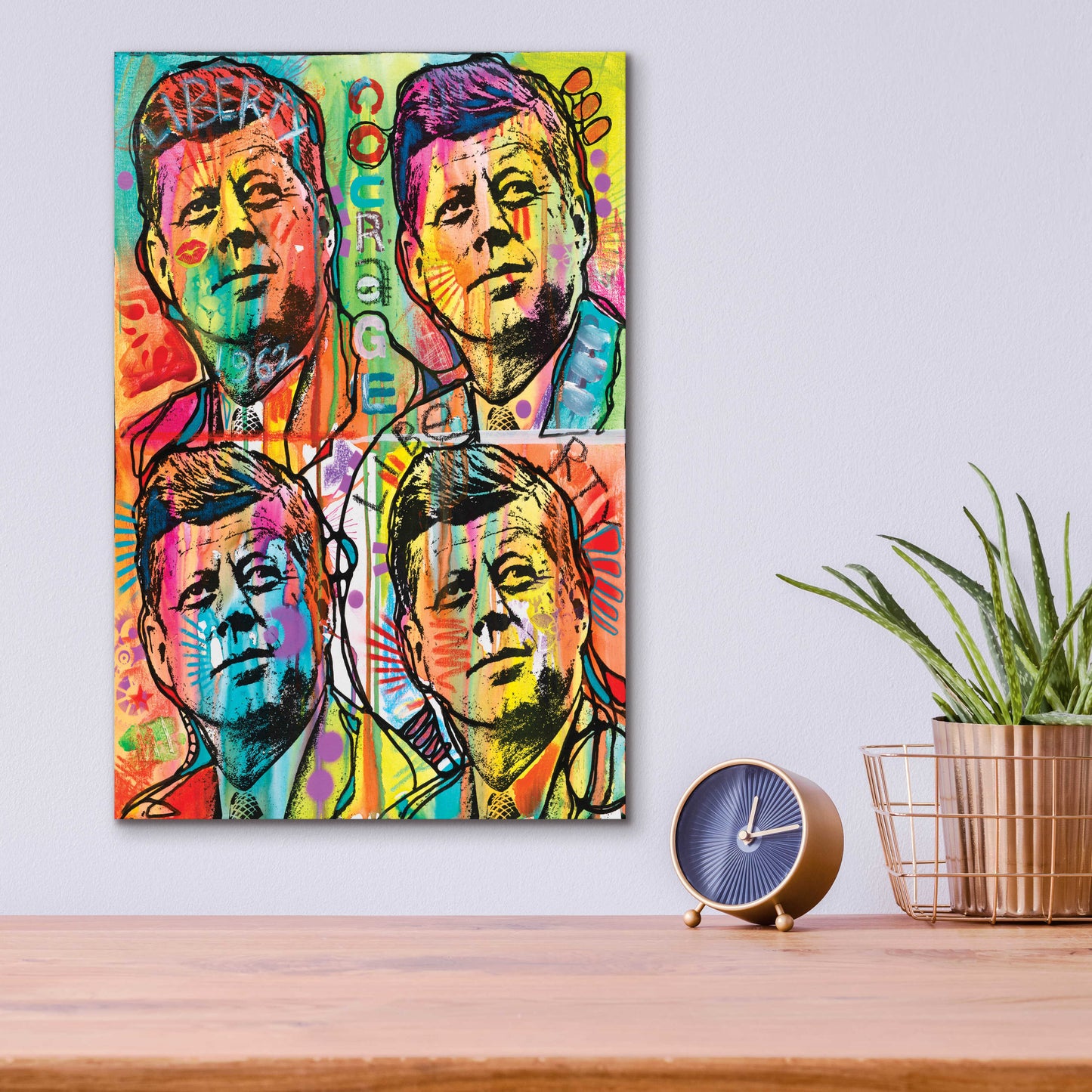 Epic Art 'JFk 4 up' by Dean Russo, Acrylic Glass Wall Art,12x16